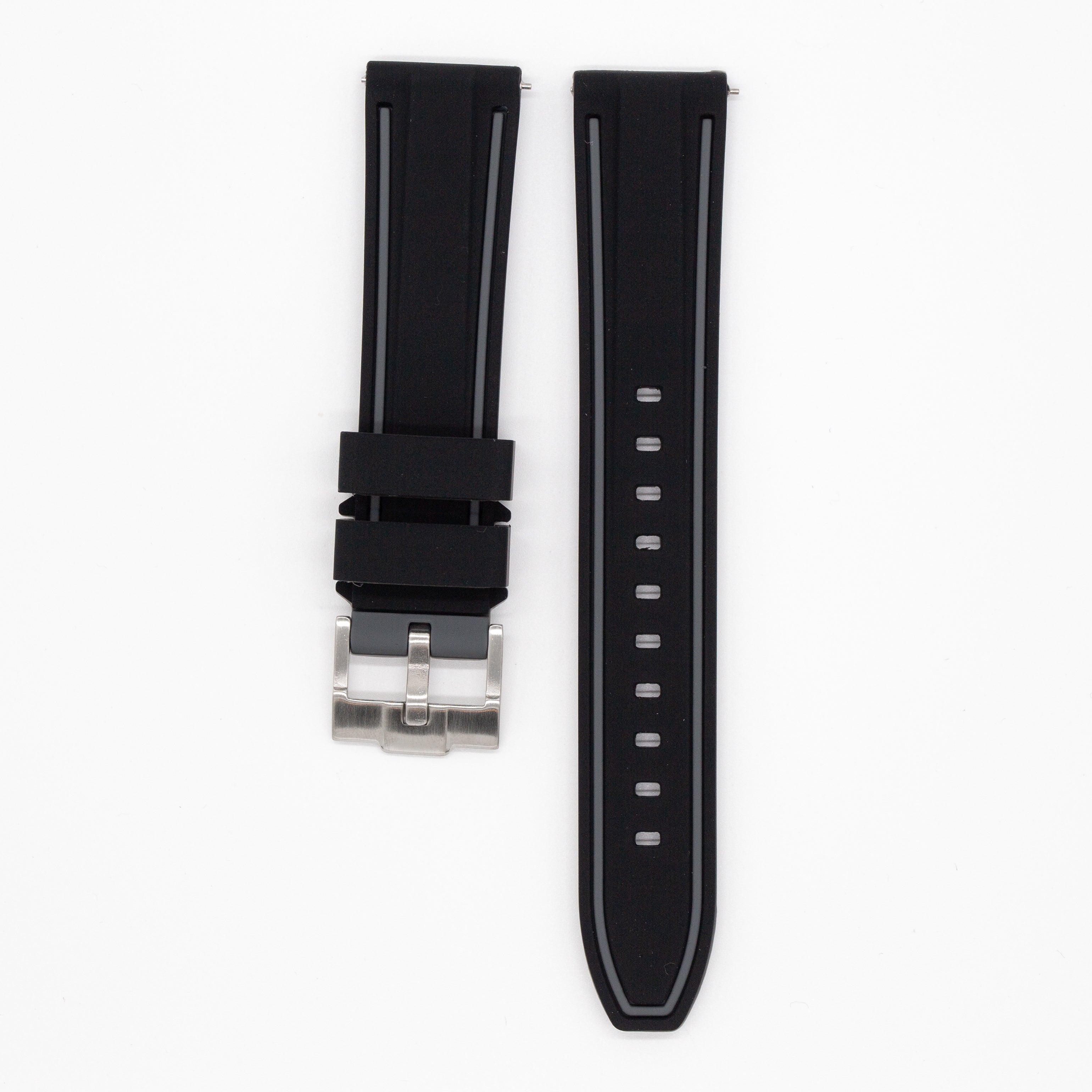 MoonSwatch Outline Strap Black with Grey Outline