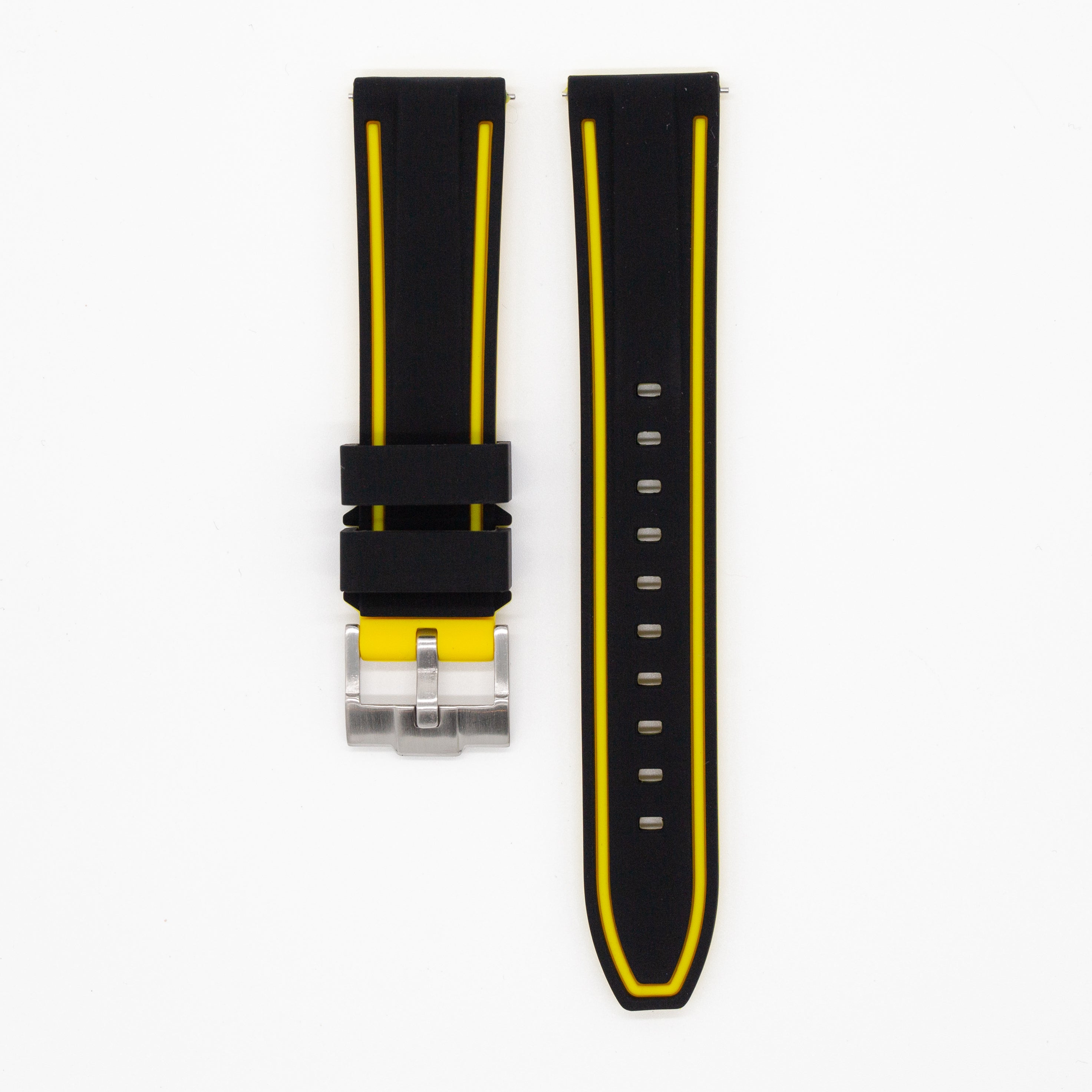 MoonSwatch Outline Strap Black with Yellow Outline