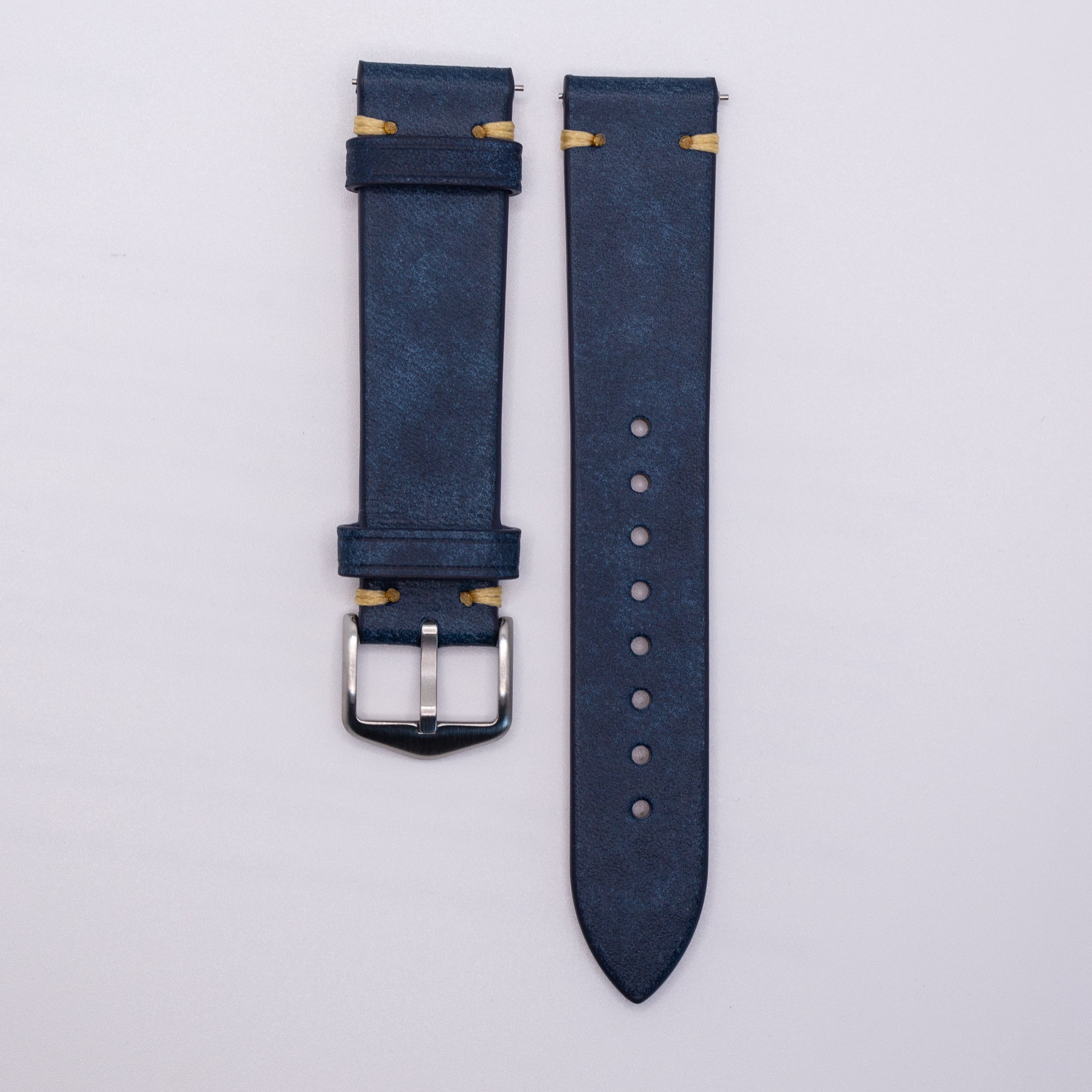 Speedmaster Leather Watch Strap Blue