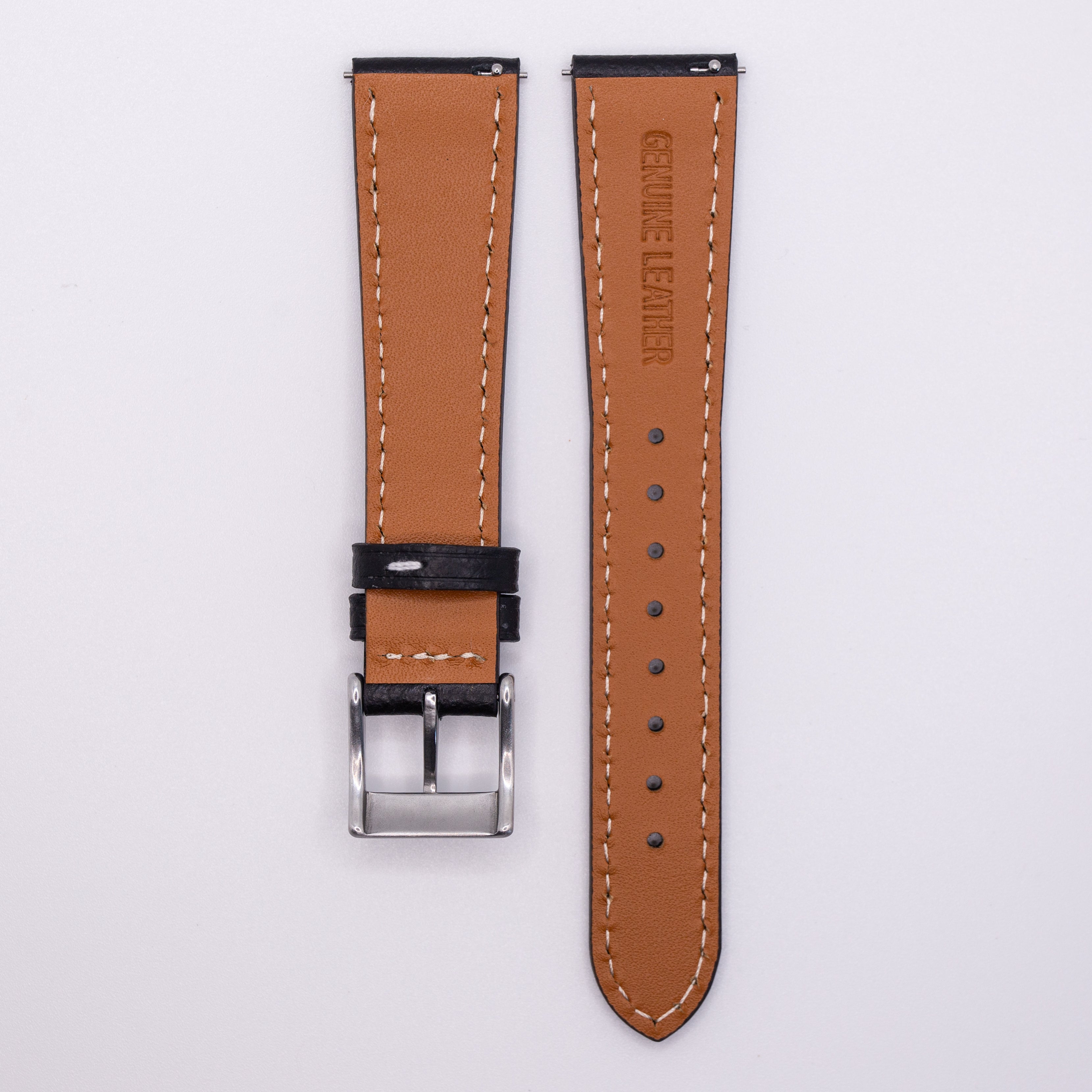Speedmaster Leather Watch Strap Black