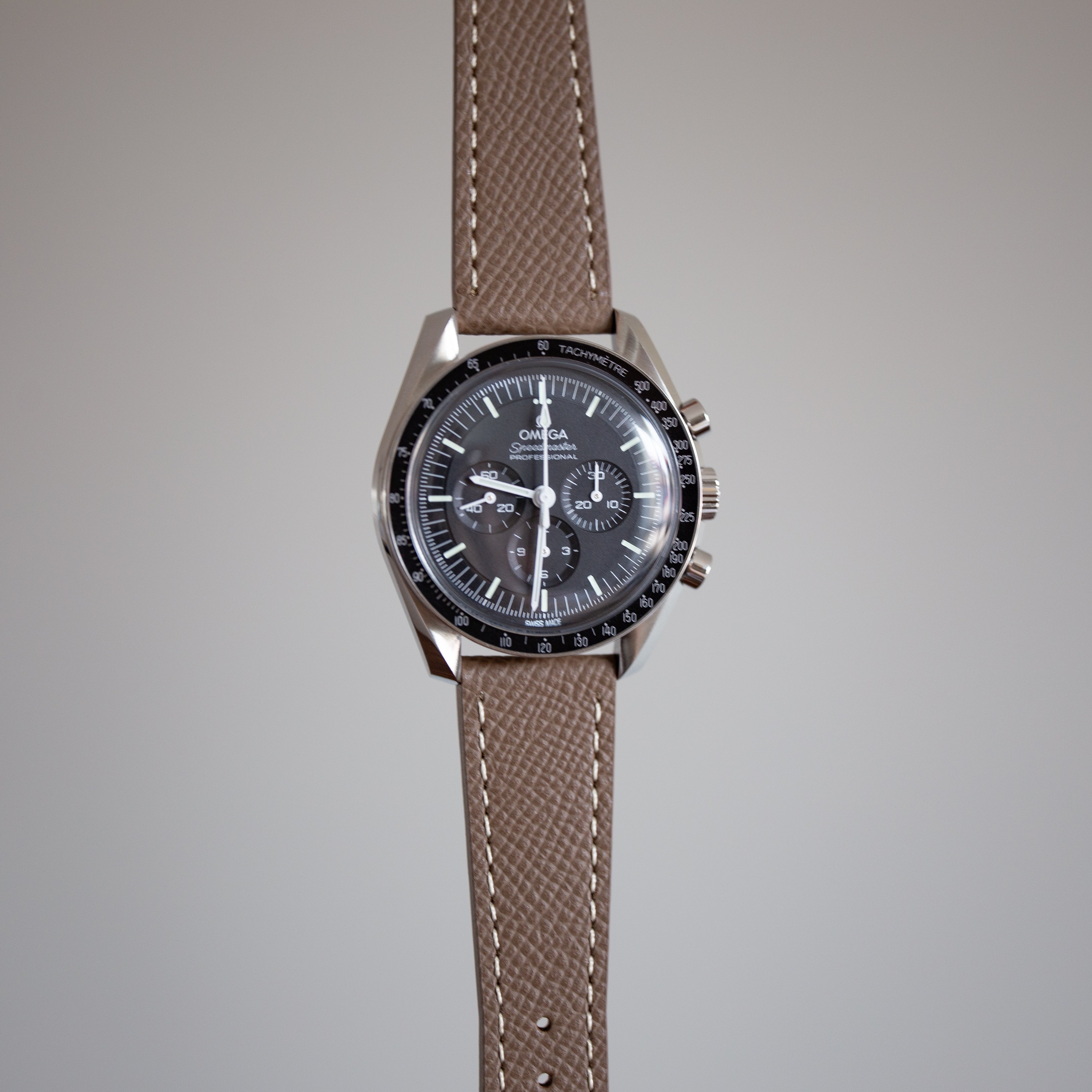 Speedmaster Leather Watch Strap Brown