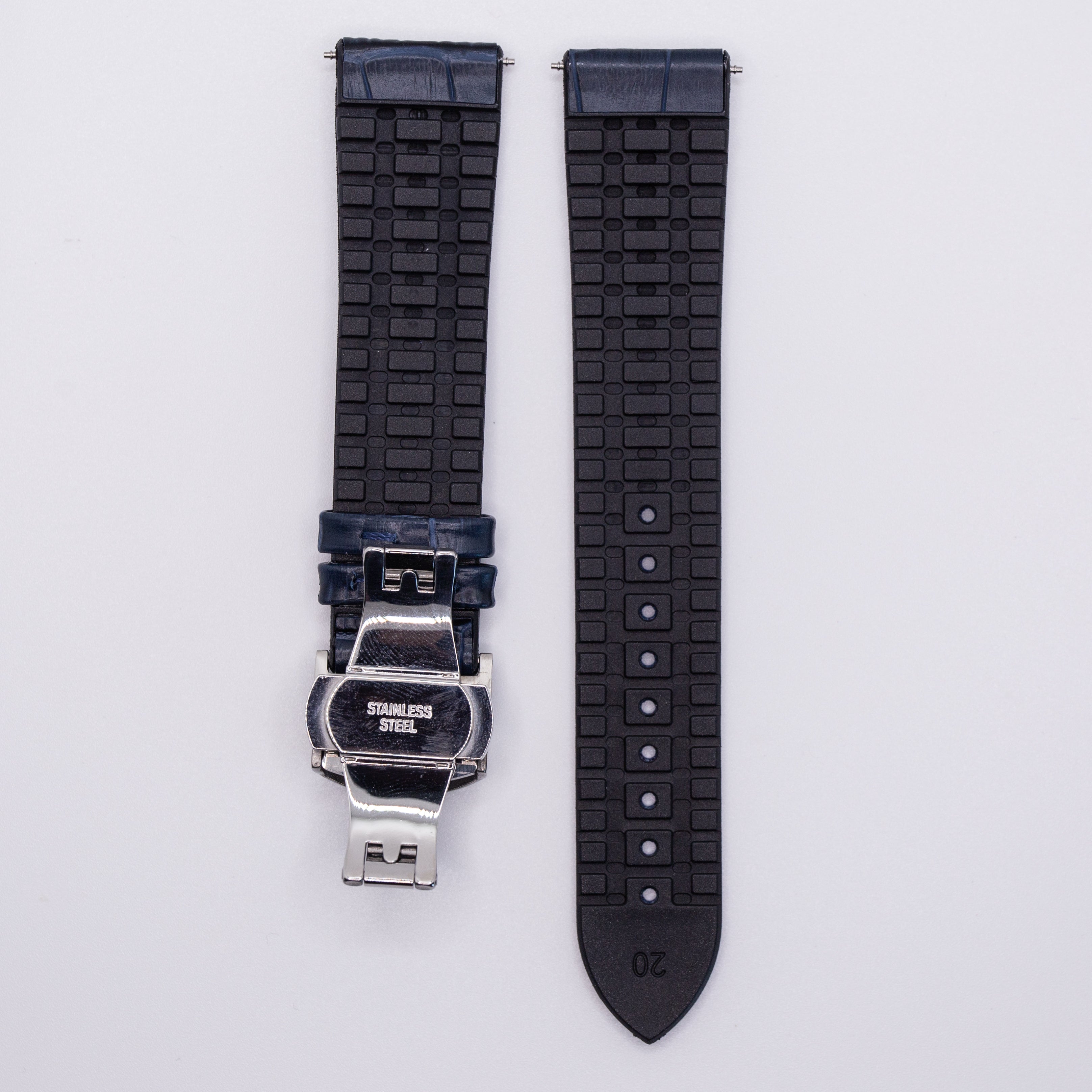 Speedmaster Italian Leather Watch Strap Blue