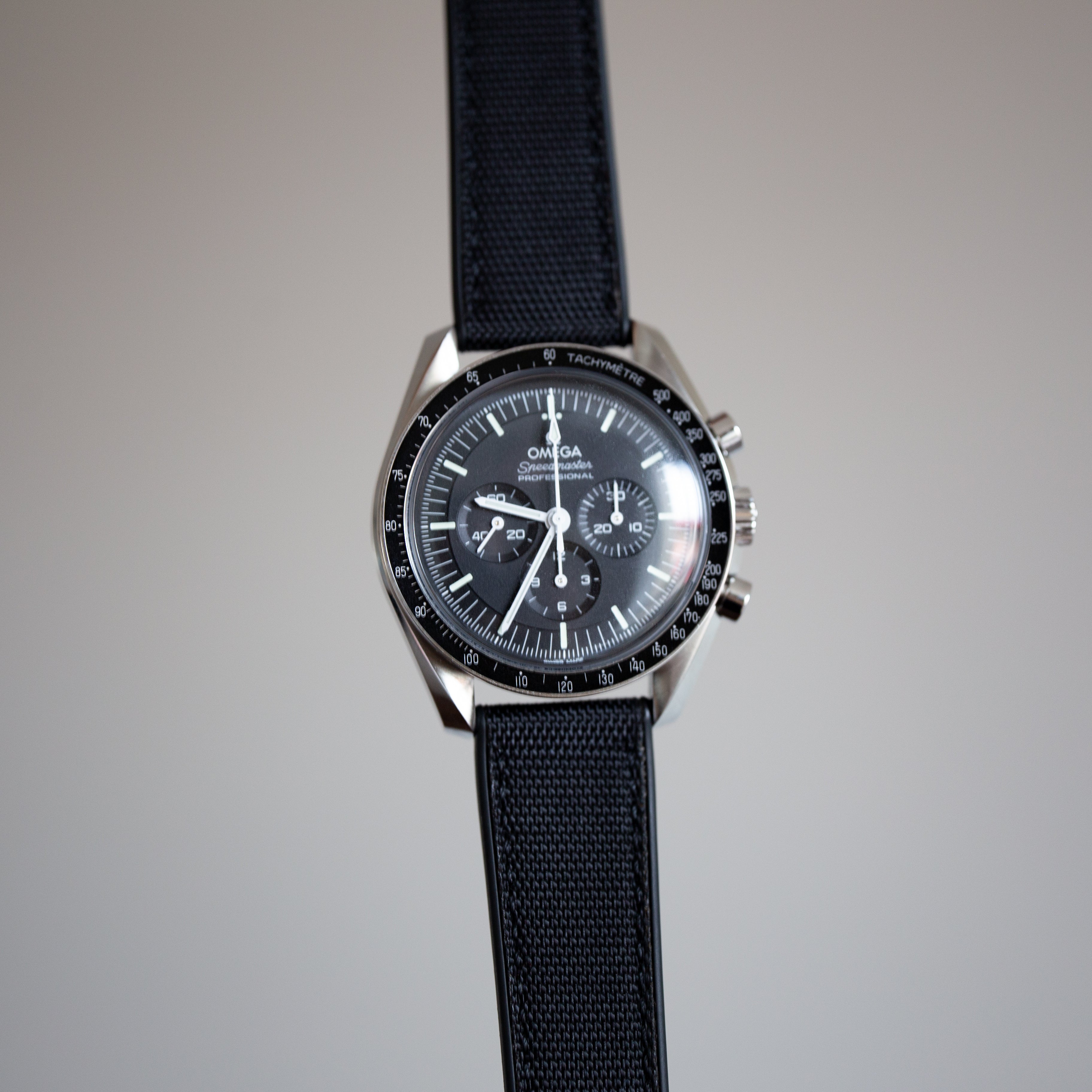 Speedmaster Sailcloth Watch Strap Black