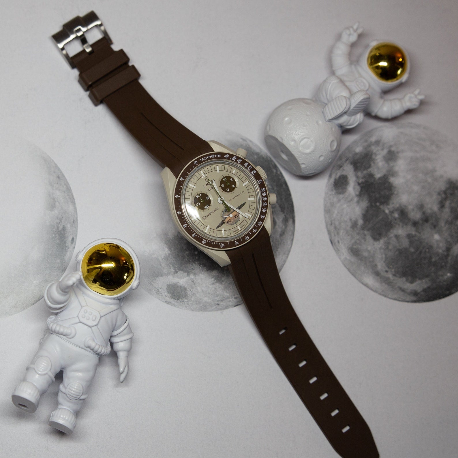 MoonSwatch Luxury Strap Brown