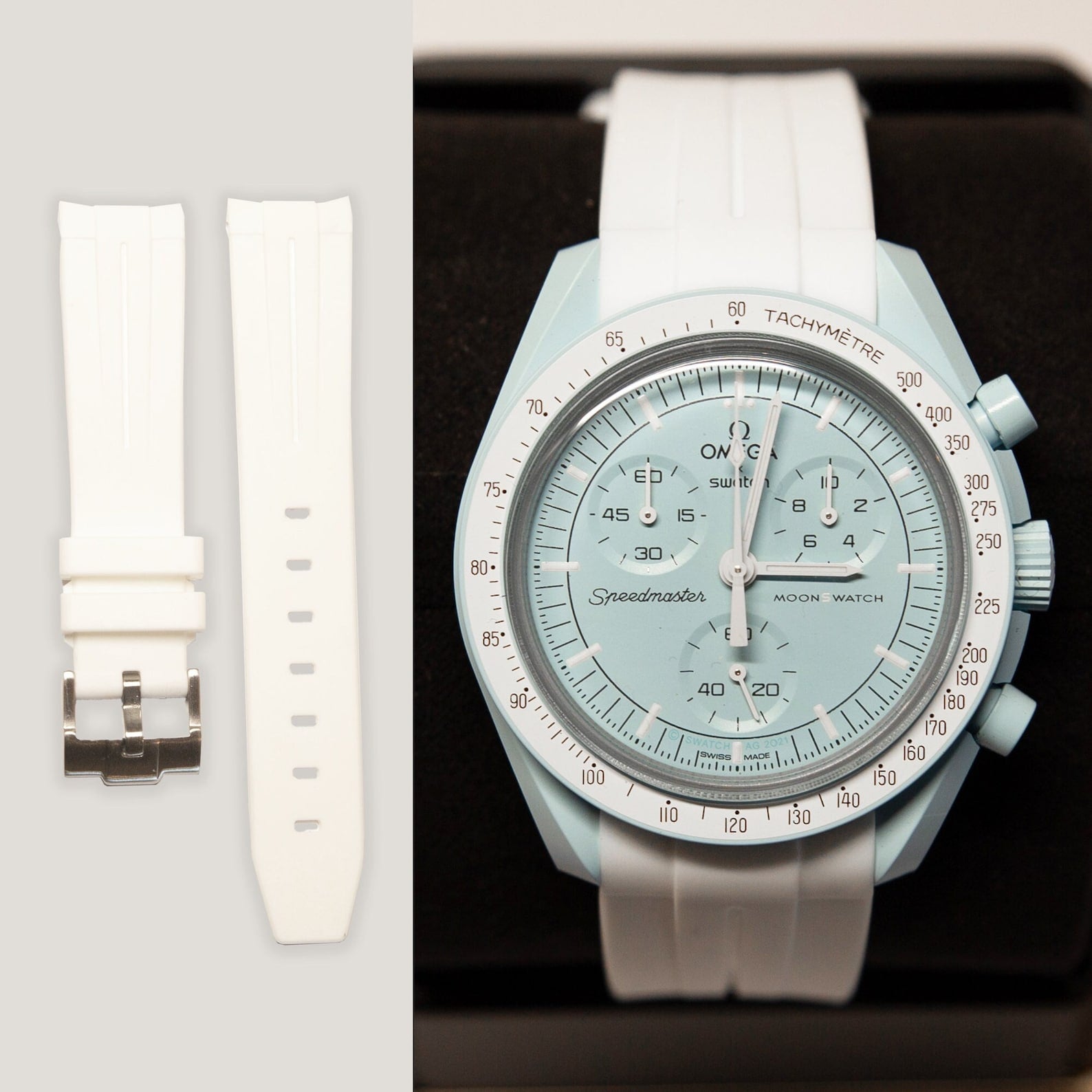 MoonSwatch Luxury Strap White