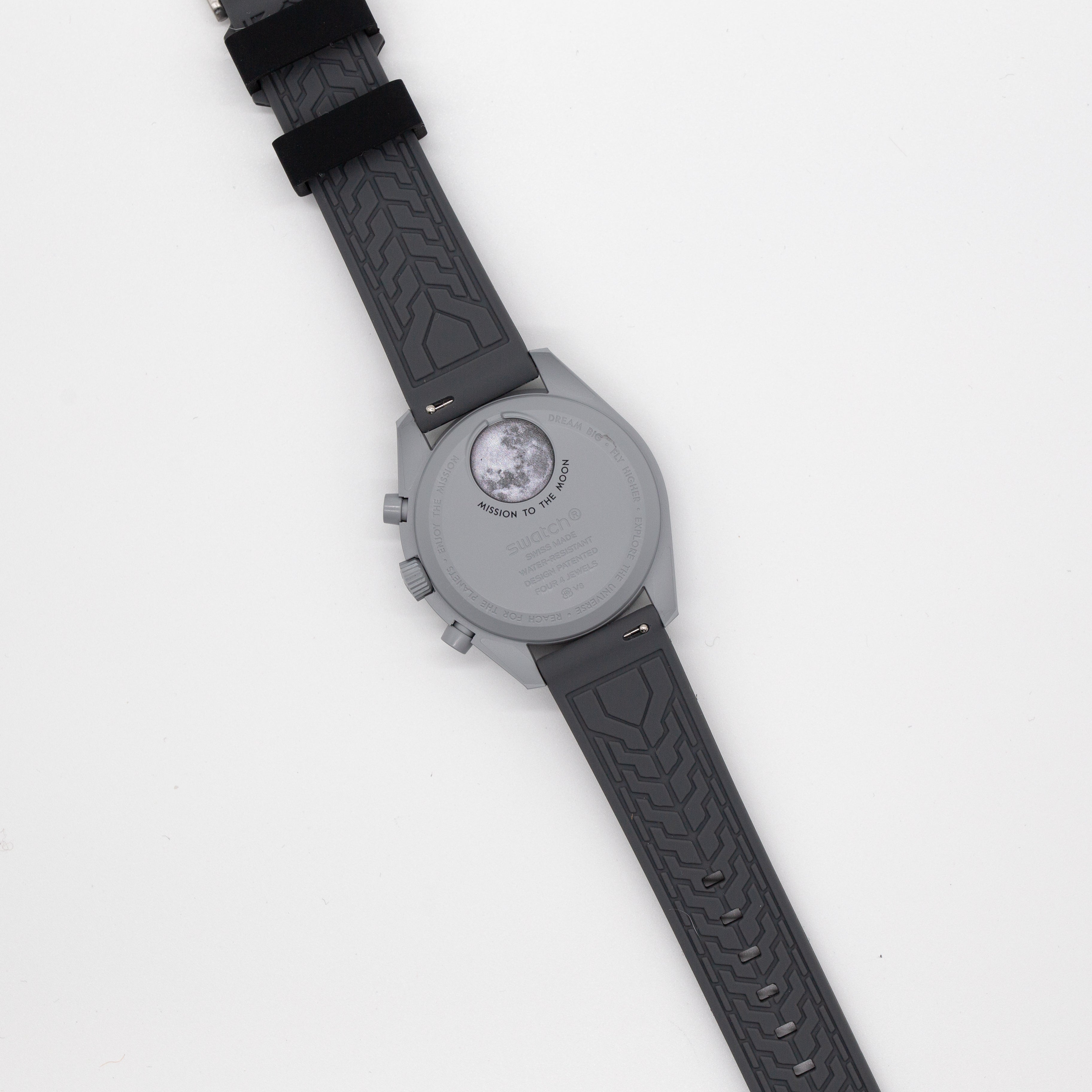 MoonSwatch Outline Strap Black with Grey Outline