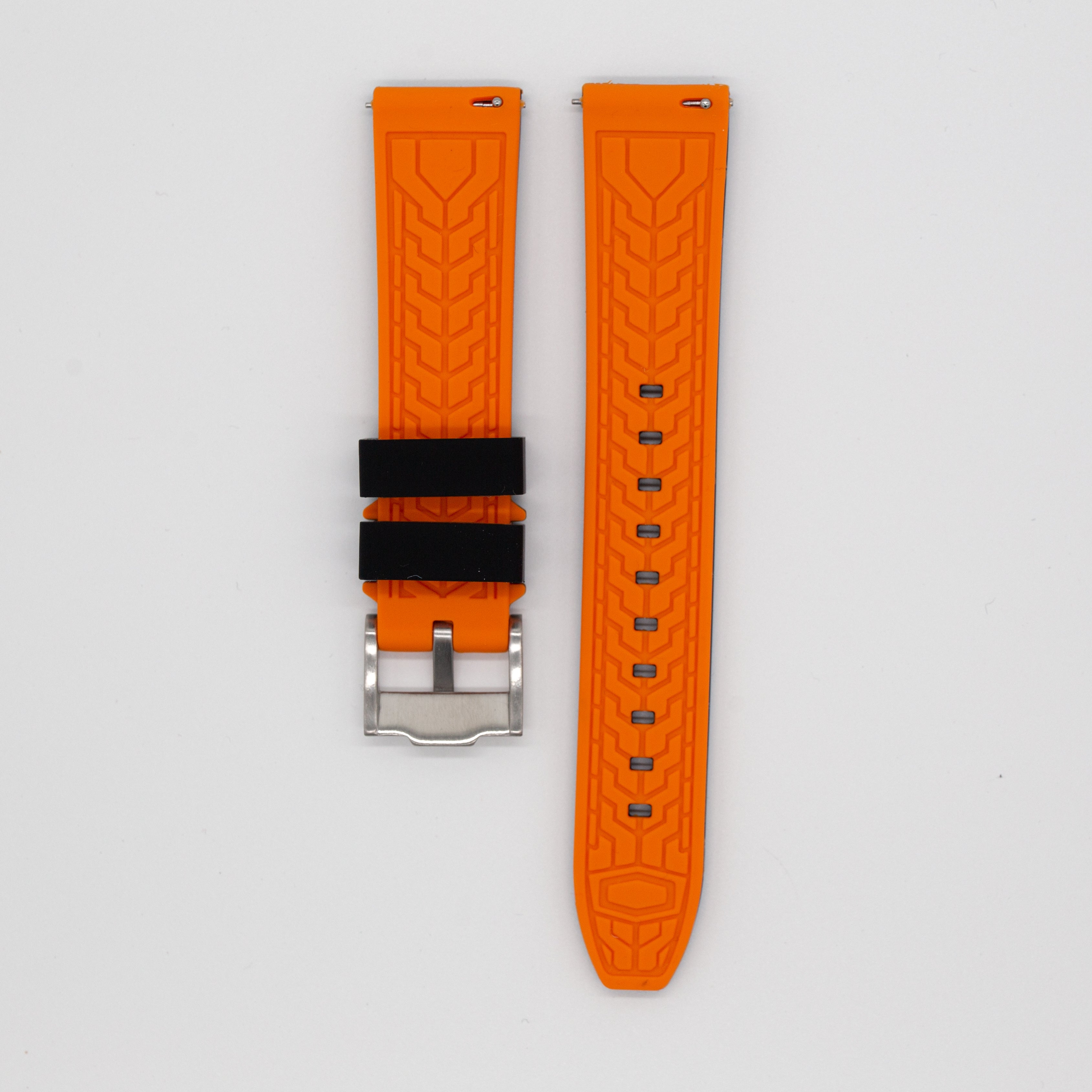 MoonSwatch Outline Strap Black with Orange Outline