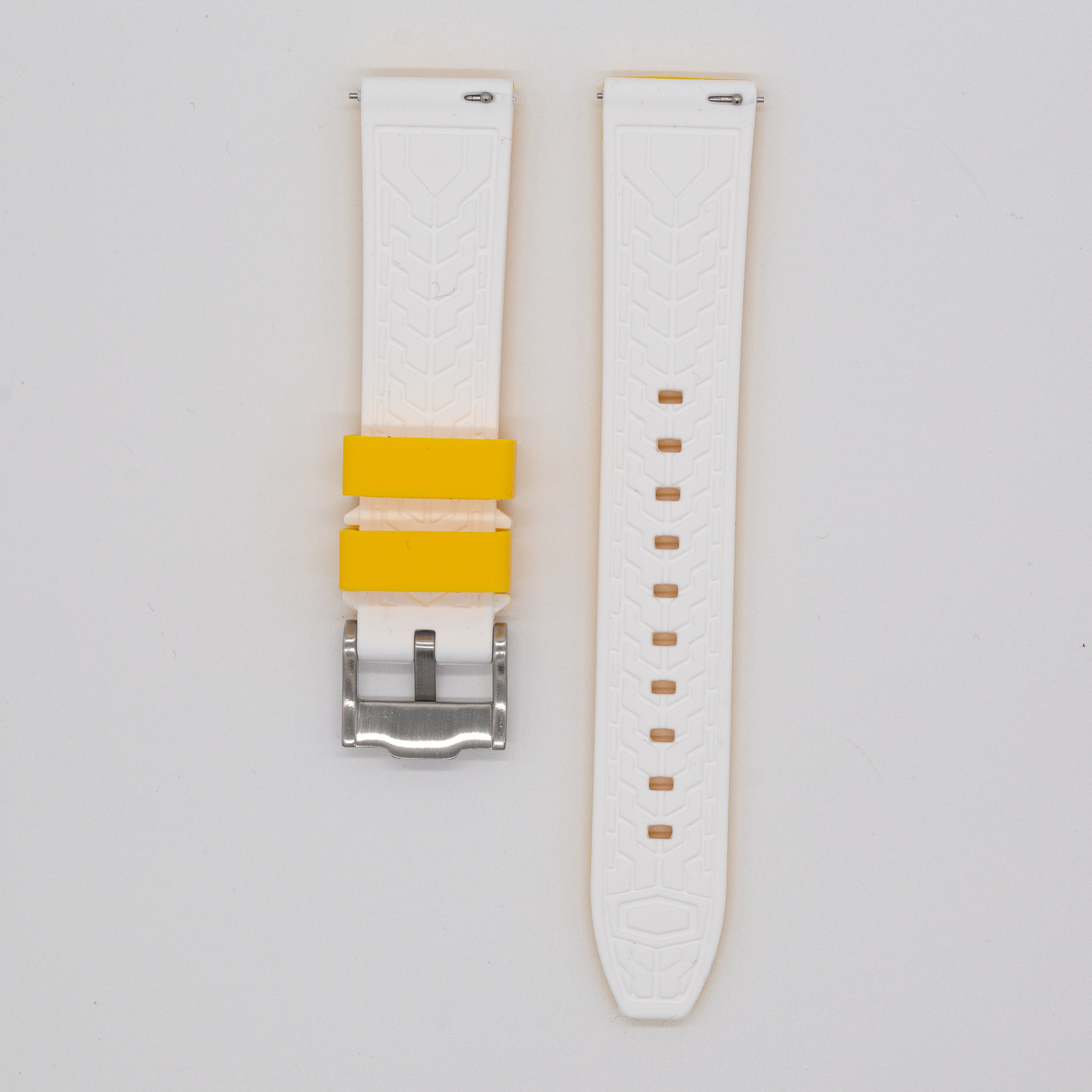 MoonSwatch Outline Strap Yellow with White Outline