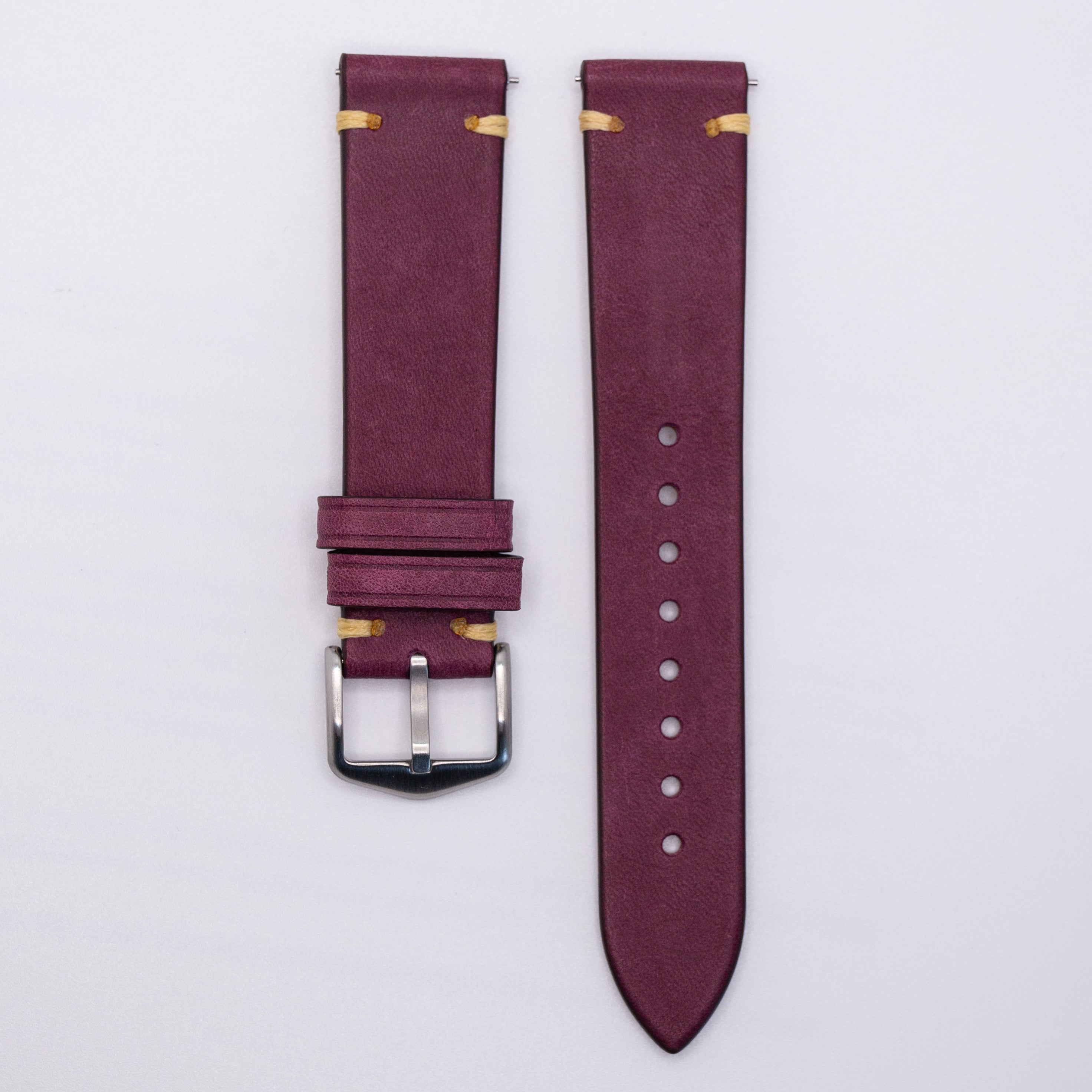 Speedmaster Leather Watch Strap Burgundy Red