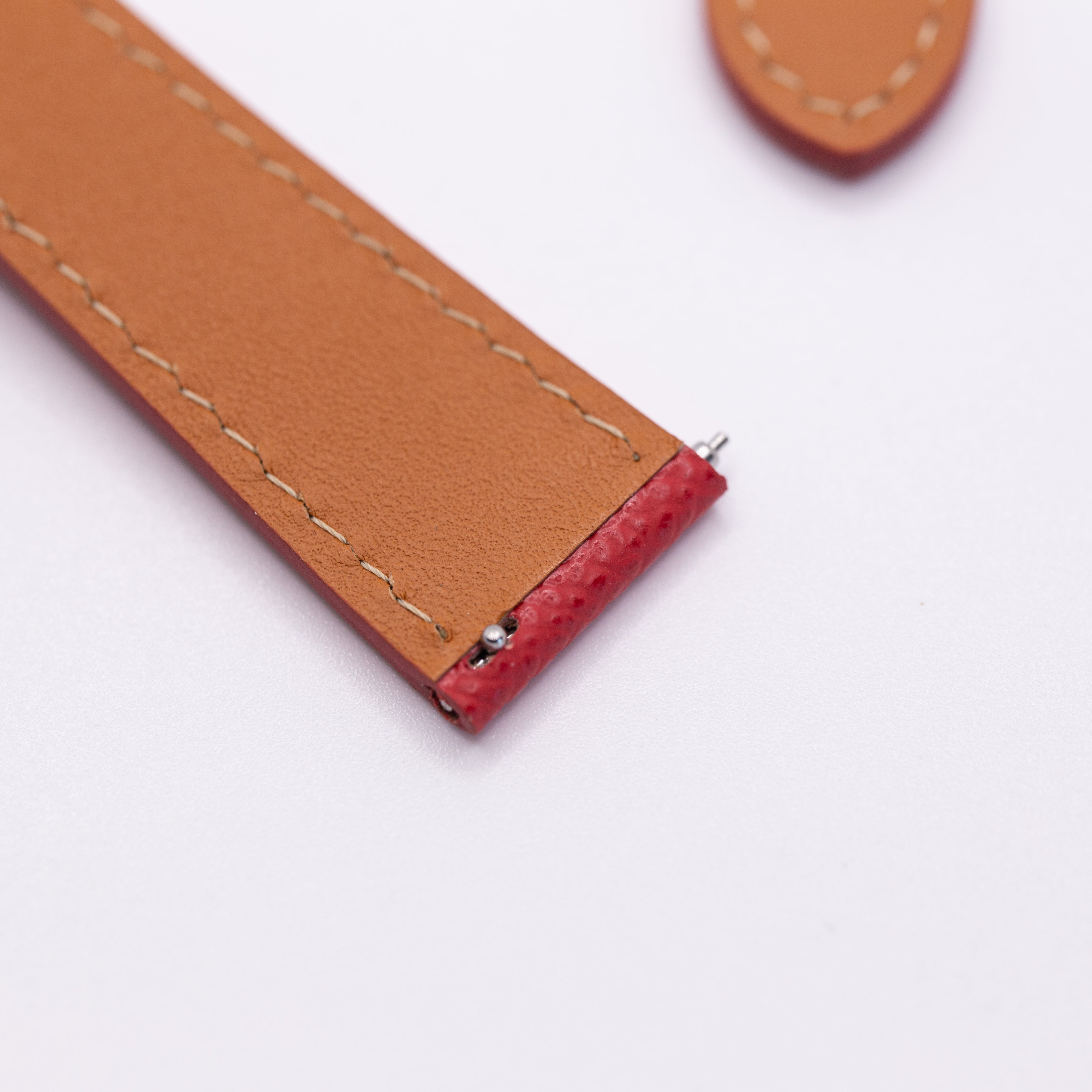 Speedmaster Leather Watch Strap Red