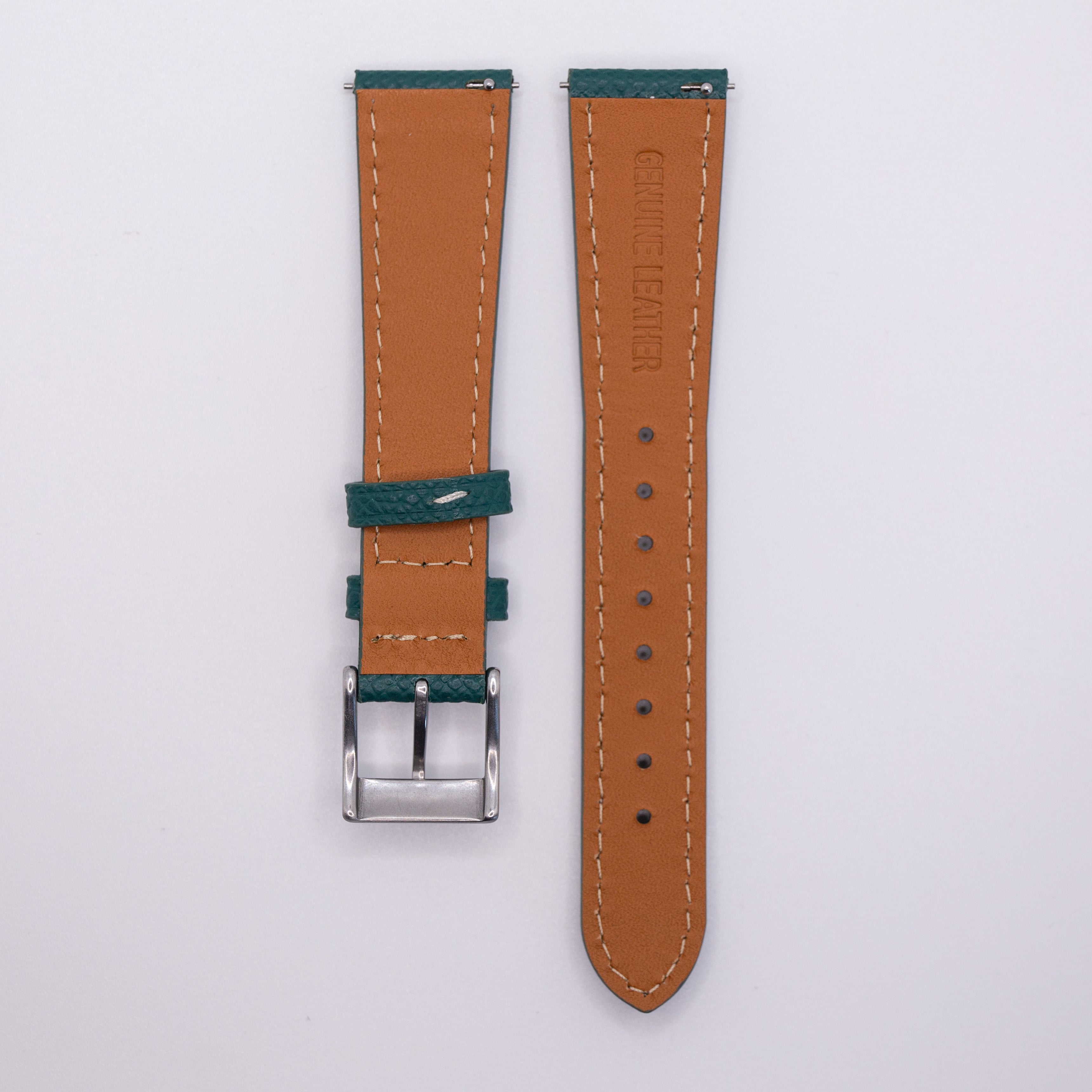 Speedmaster Leather Watch Strap Dark Green