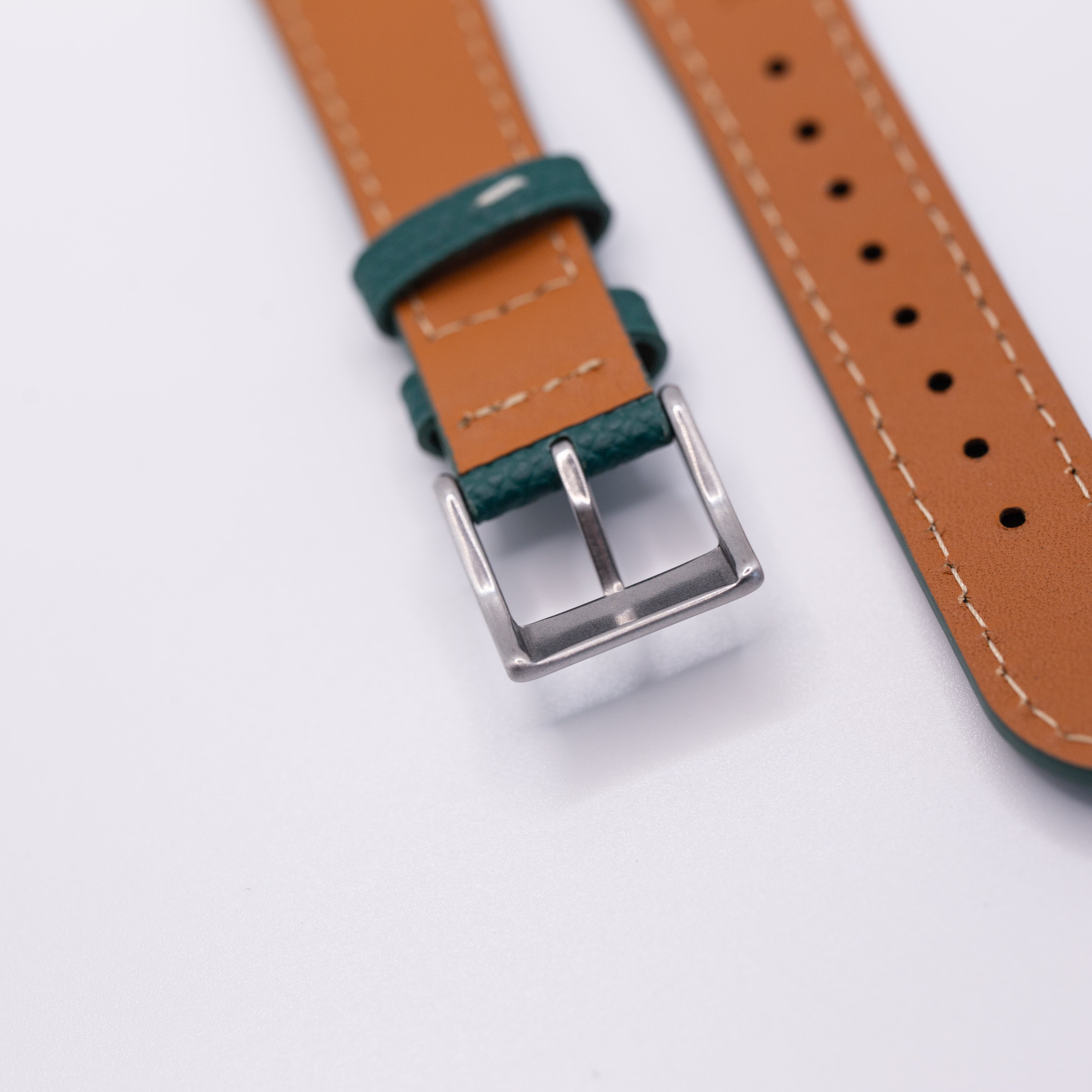 Speedmaster Leather Watch Strap Dark Green