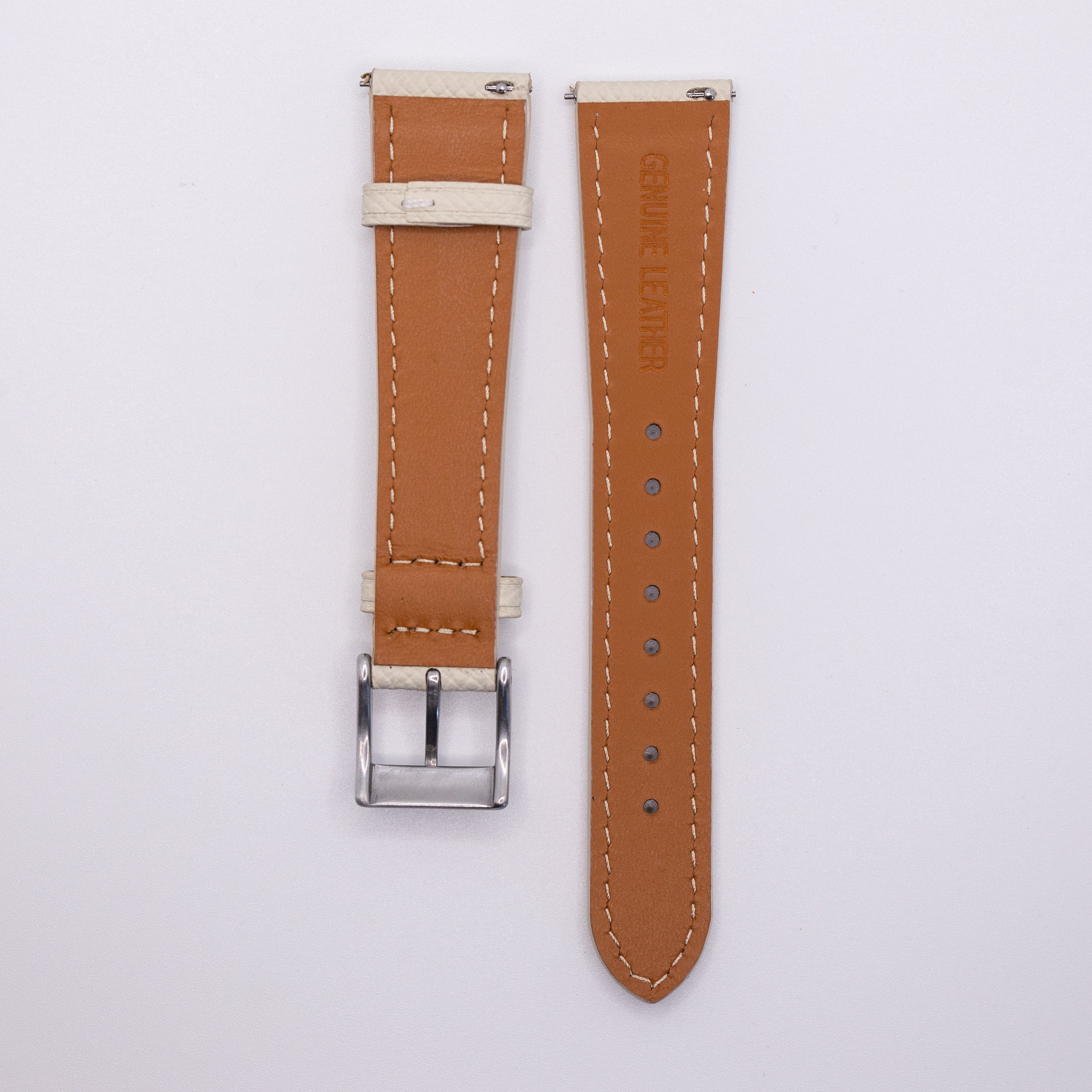 Speedmaster Leather Watch Strap Offwhite