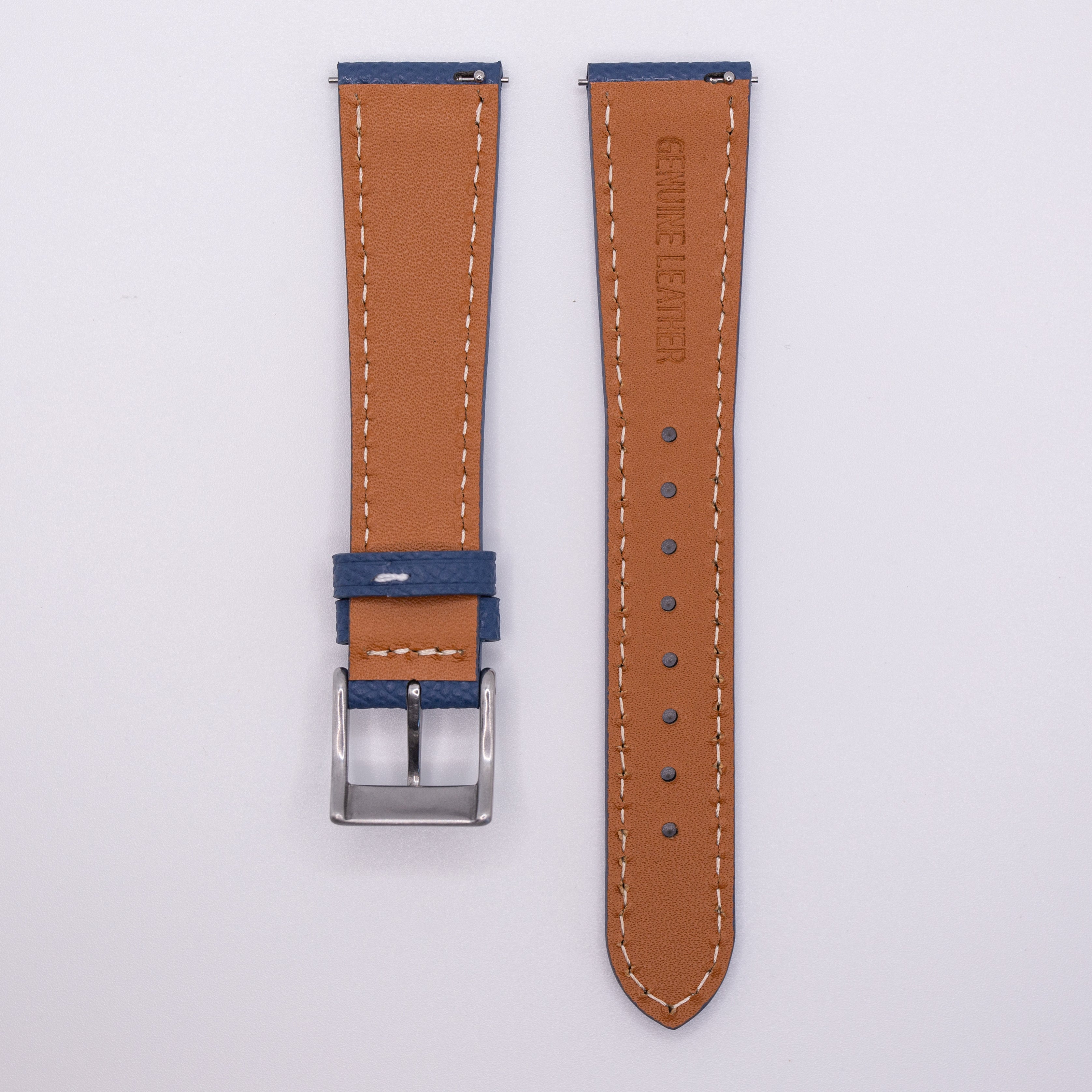 Speedmaster Leather Watch Strap Dark Blue