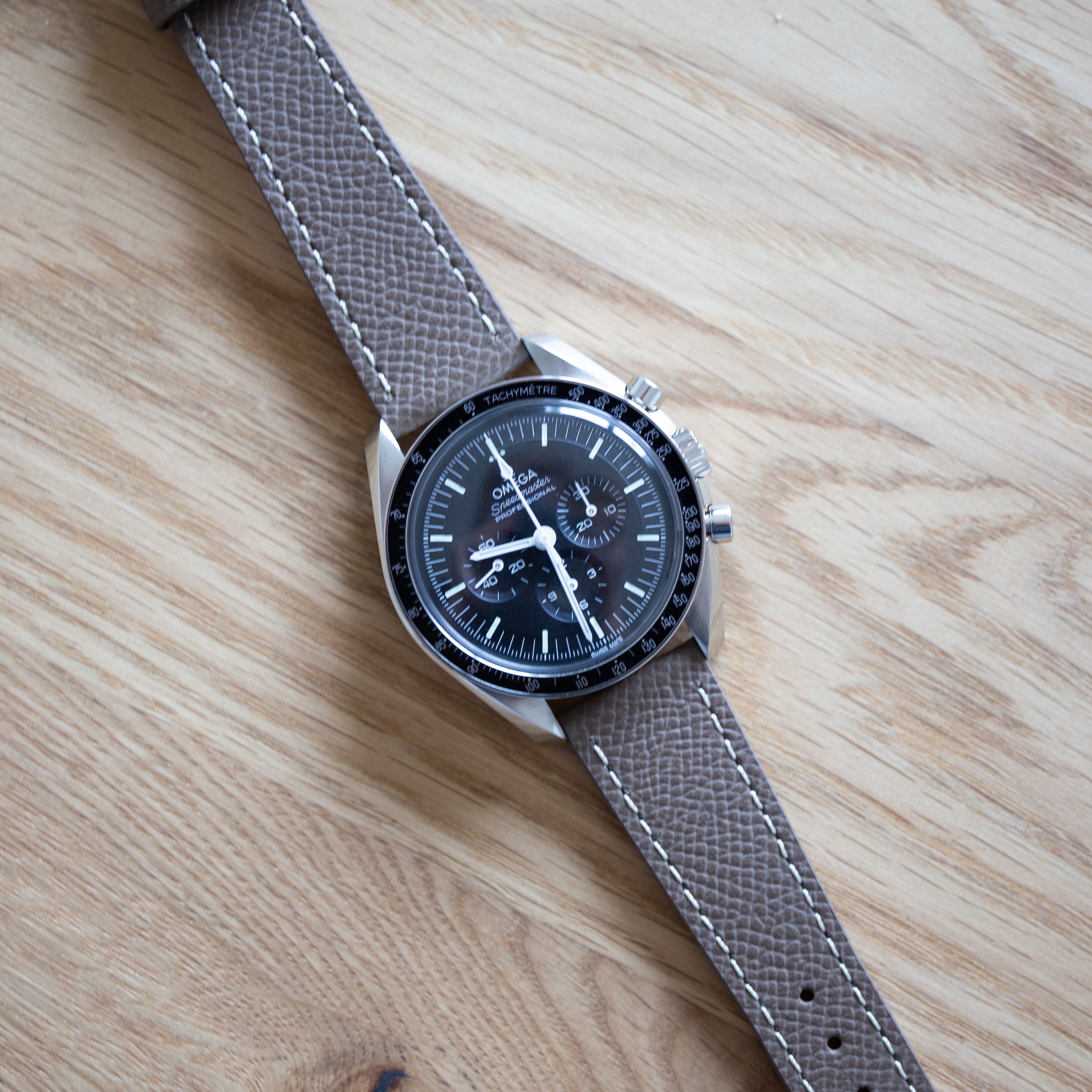 Speedmaster Leather Watch Strap Brown