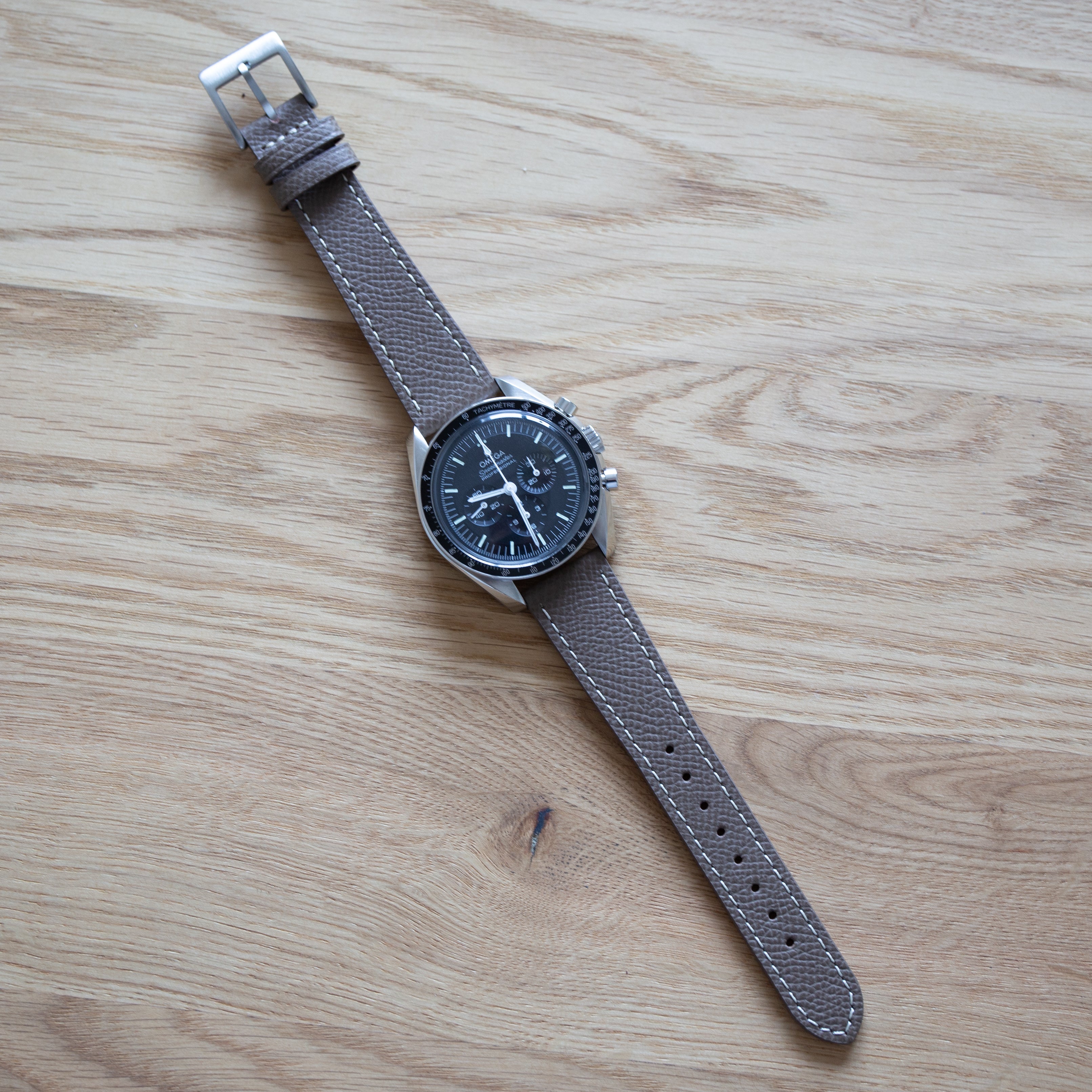 Speedmaster Leather Watch Strap Brown