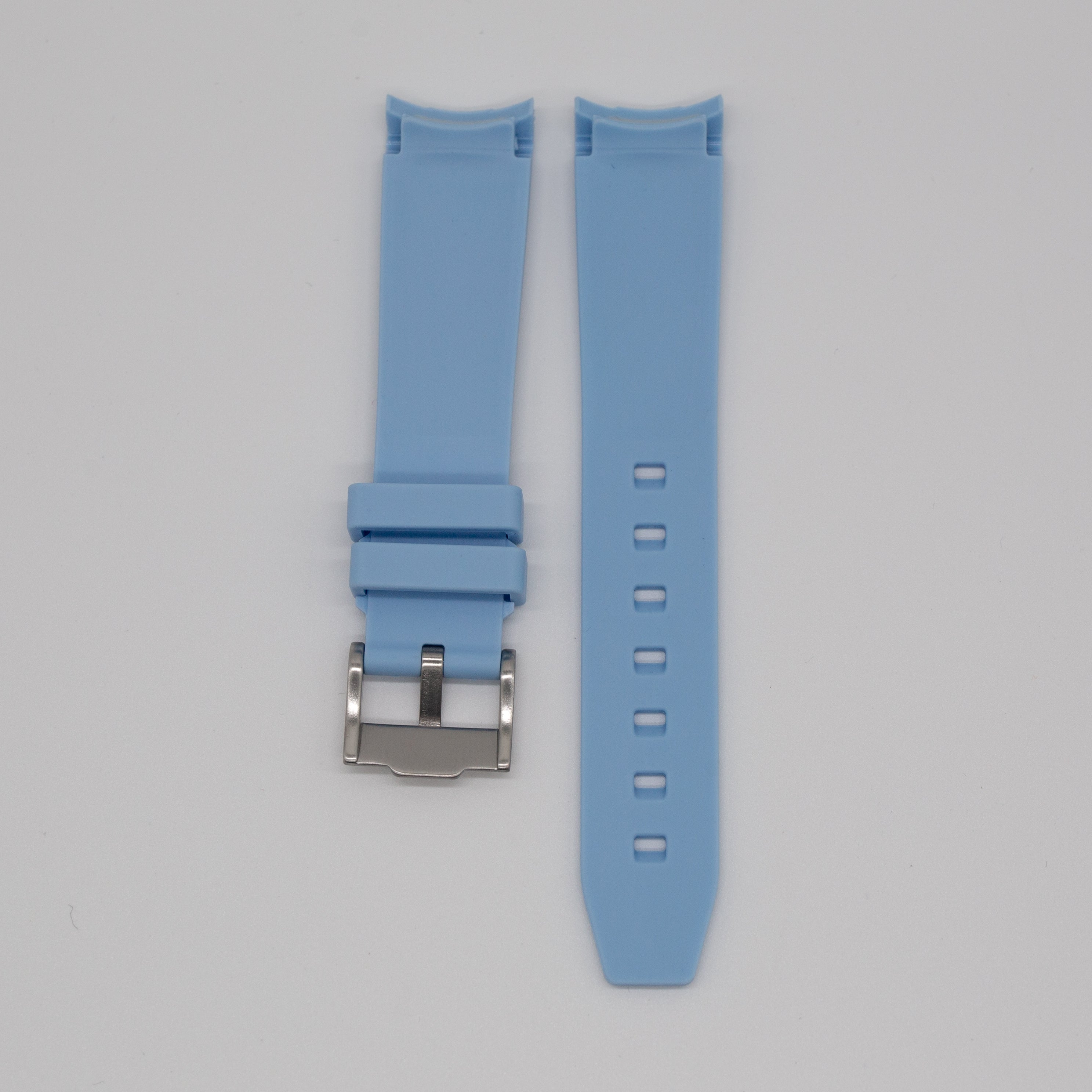 MoonSwatch Luxury Strap Sky Blue "White Accent"