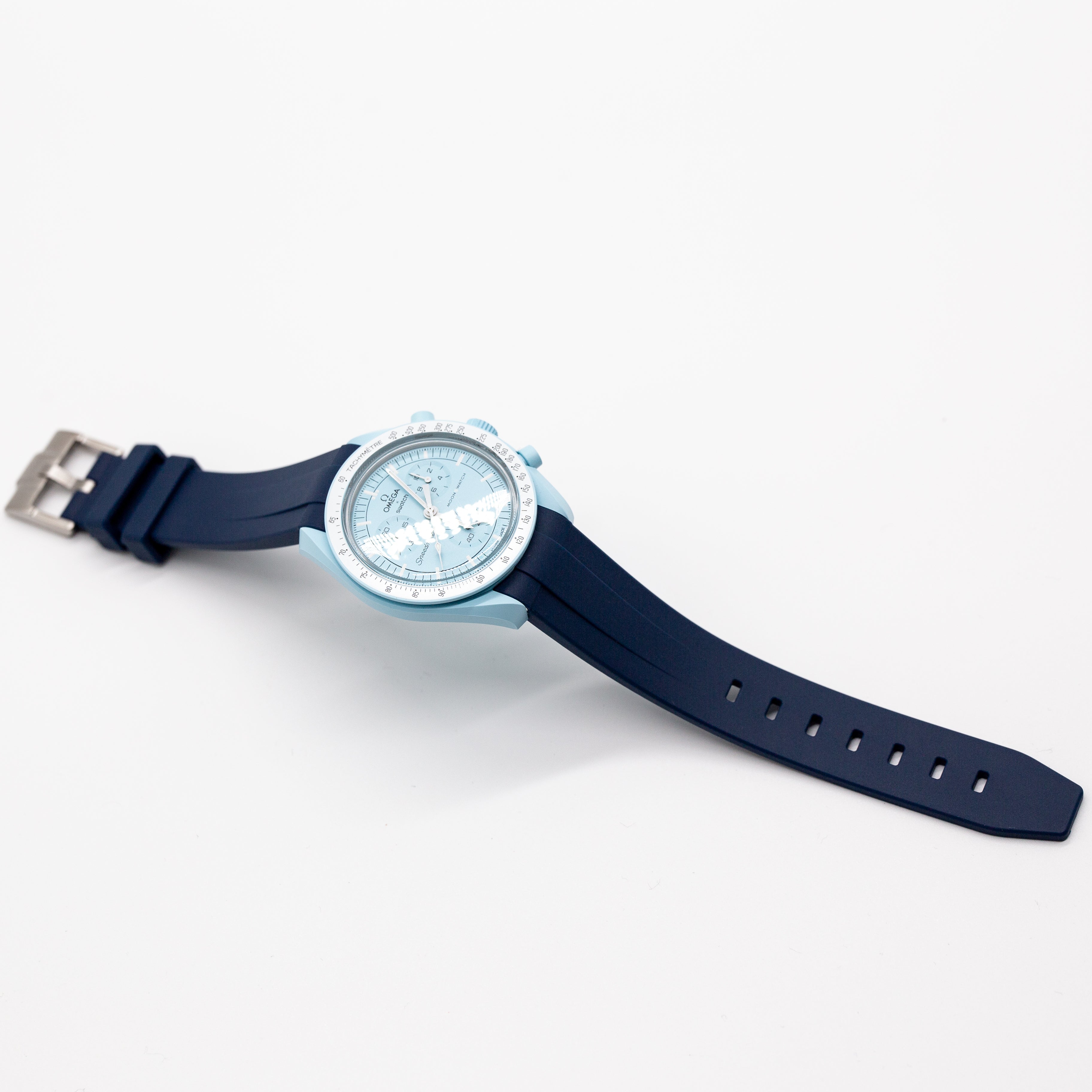 MoonSwatch Sleak Luxury Strap Dark Blue