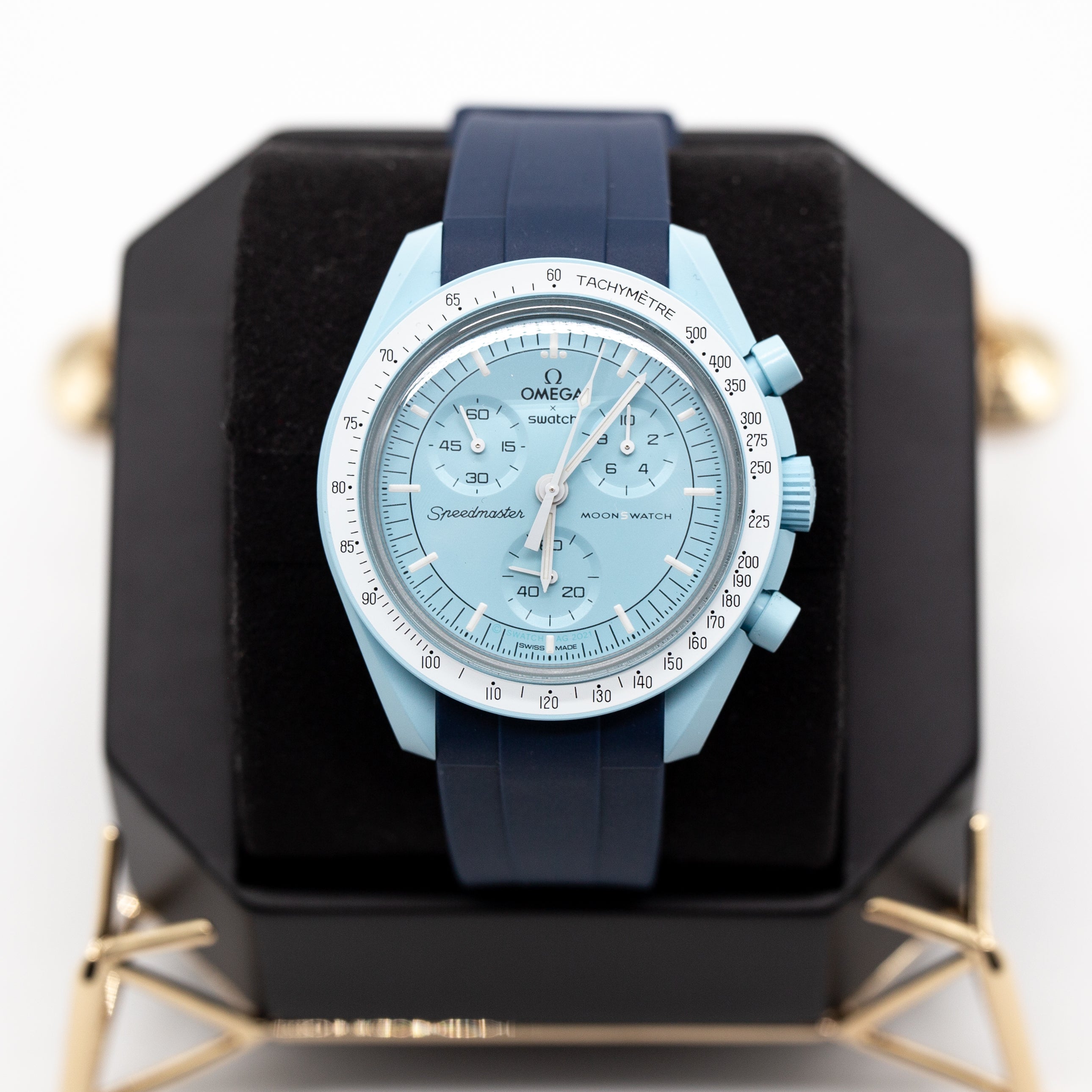 MoonSwatch Sleak Luxury Strap Dark Blue