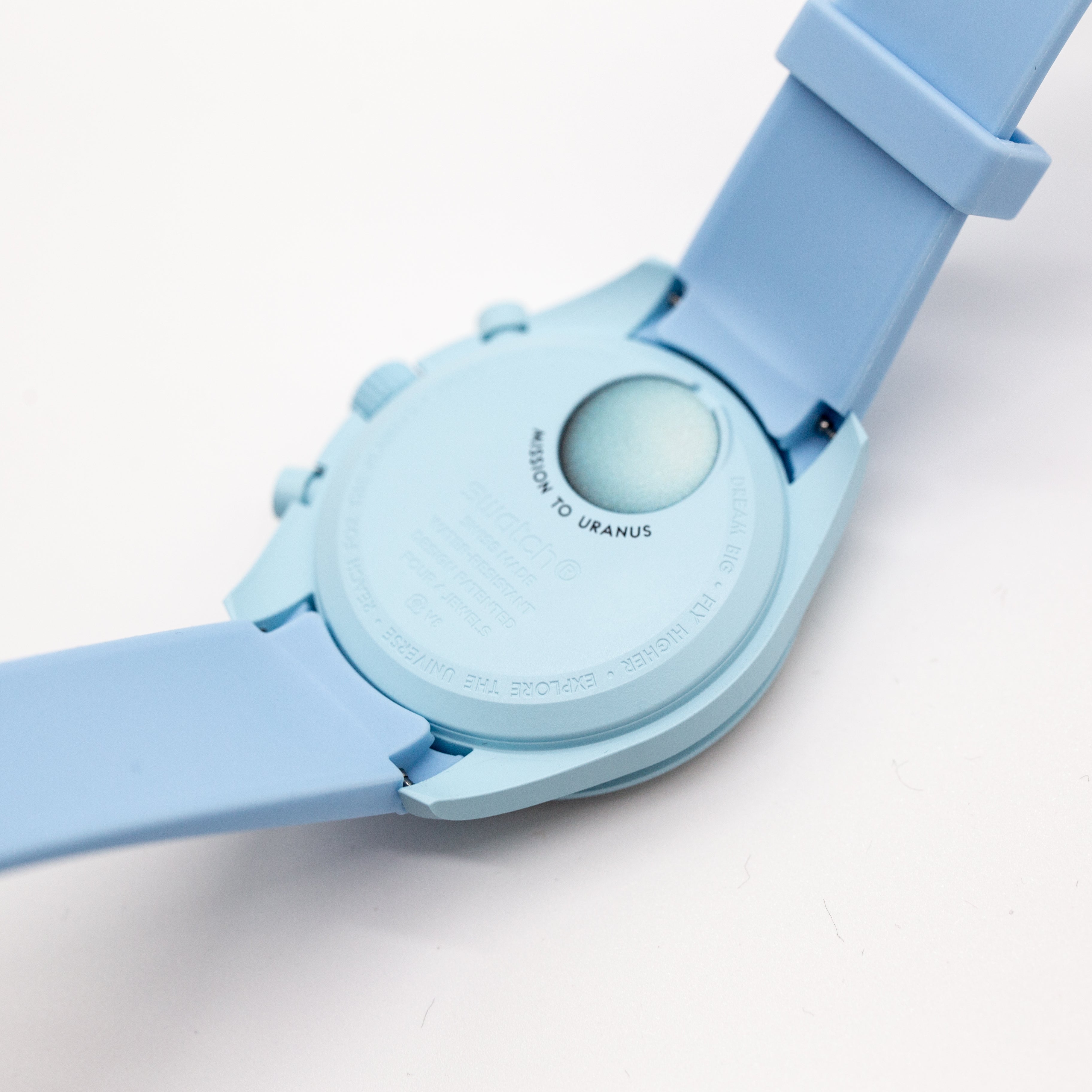 MoonSwatch Sleak Luxury Strap Sky Blue