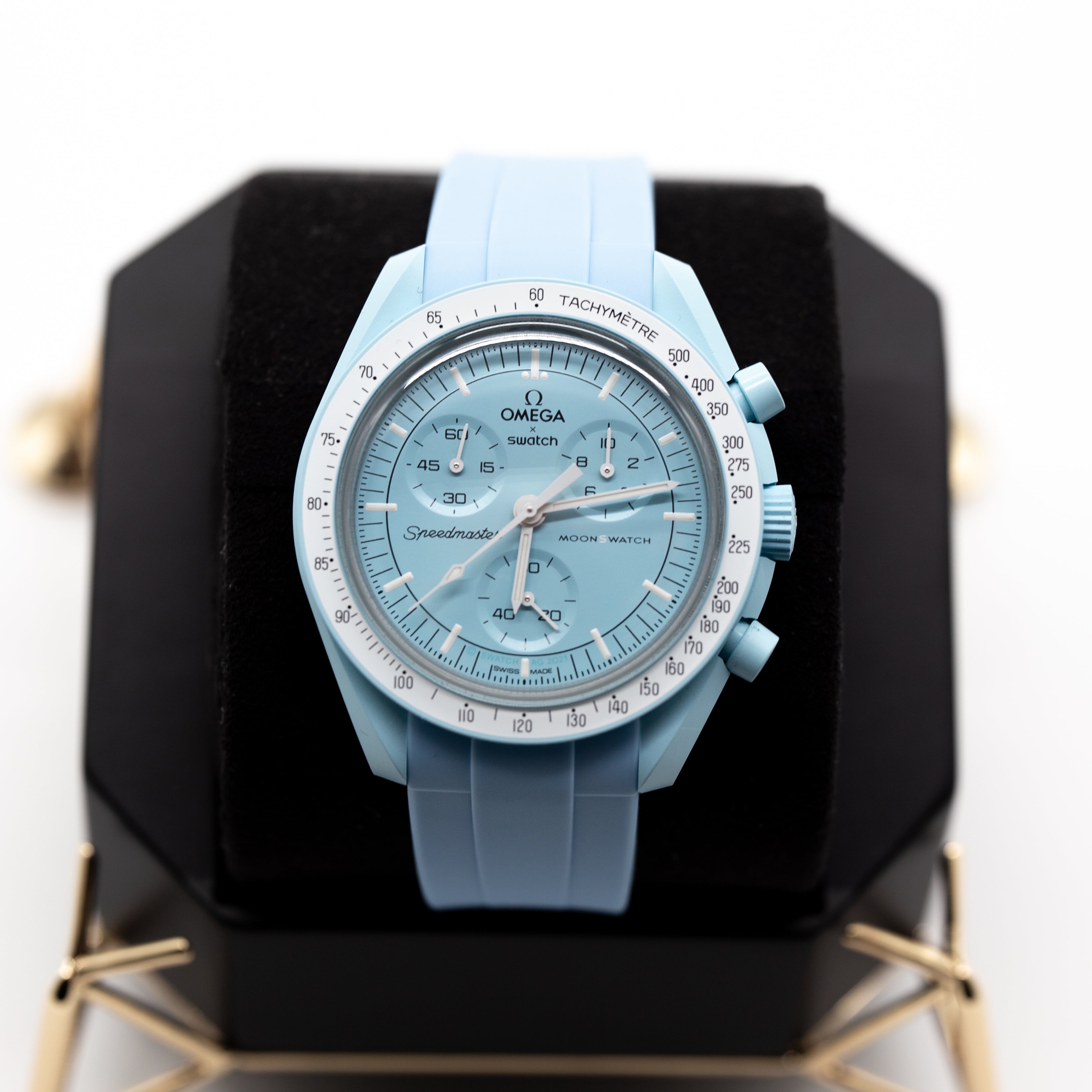 MoonSwatch Sleak Luxury Strap Sky Blue