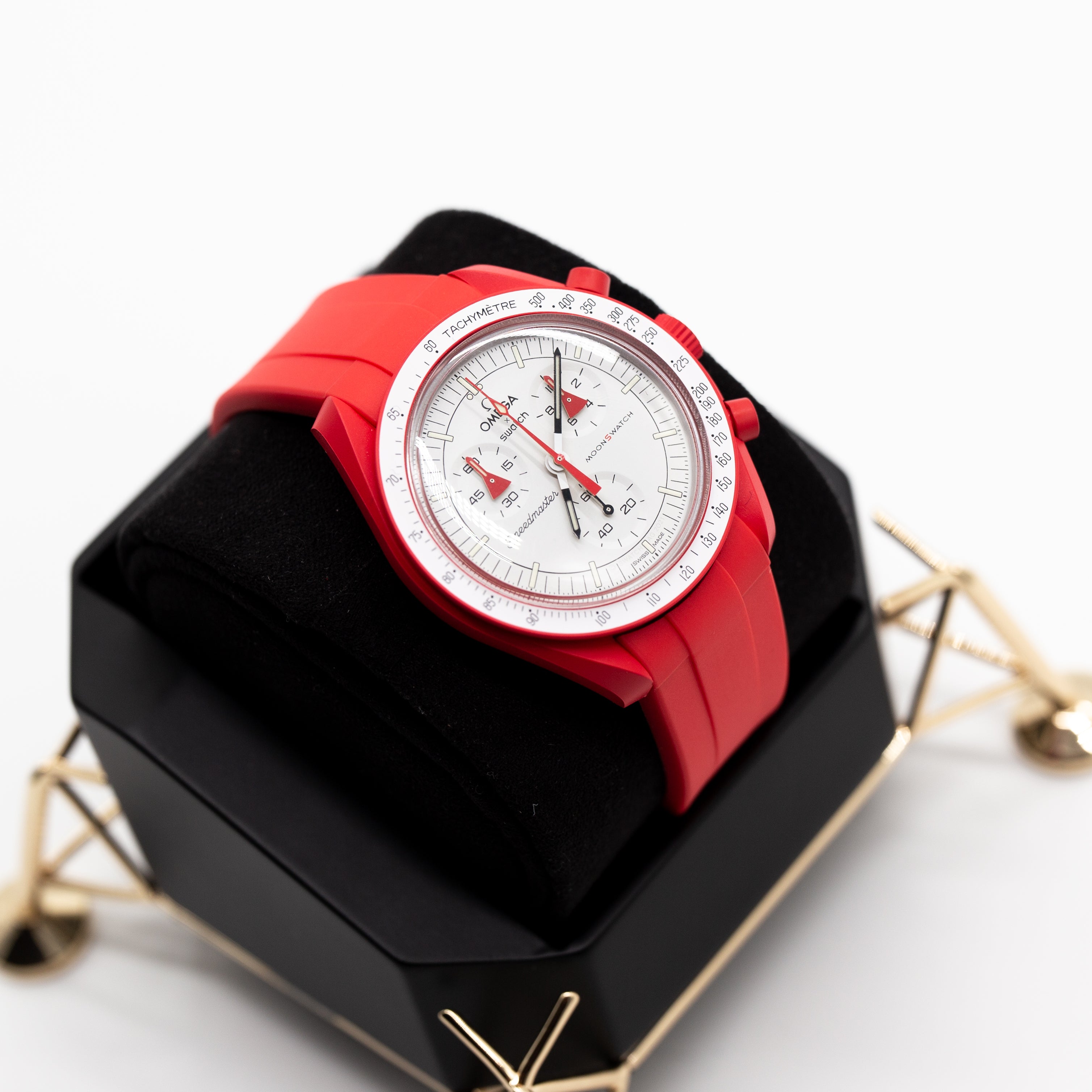 MoonSwatch Sleak Luxury Strap Red