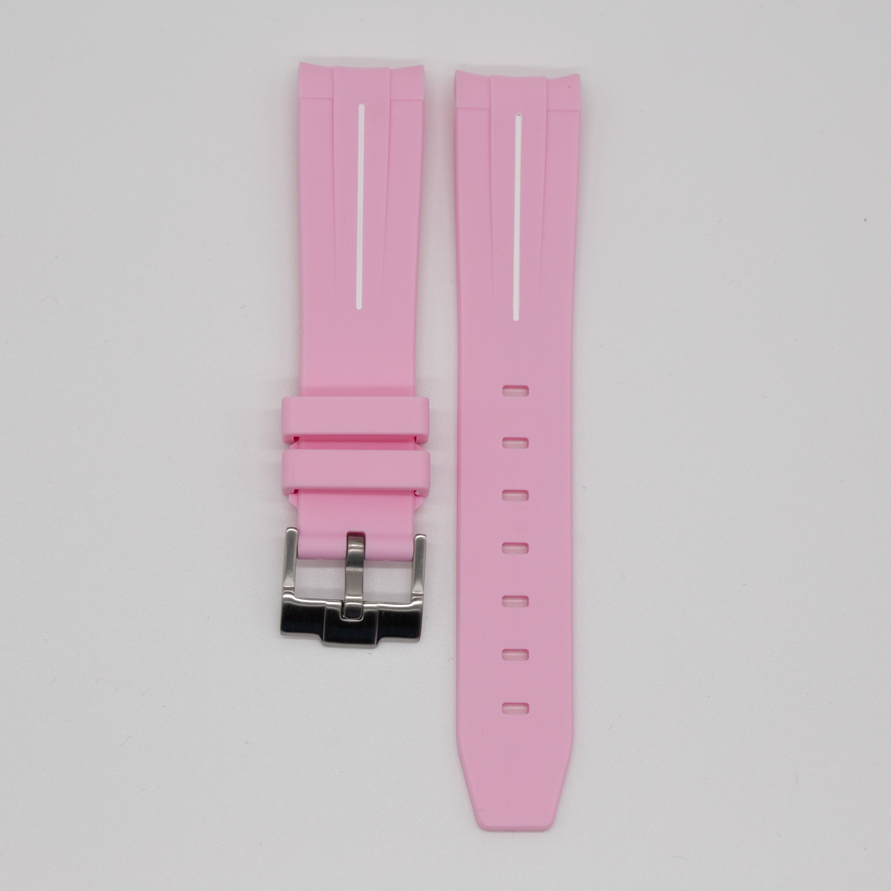 MoonSwatch Luxury Strap Pink "White Accent"