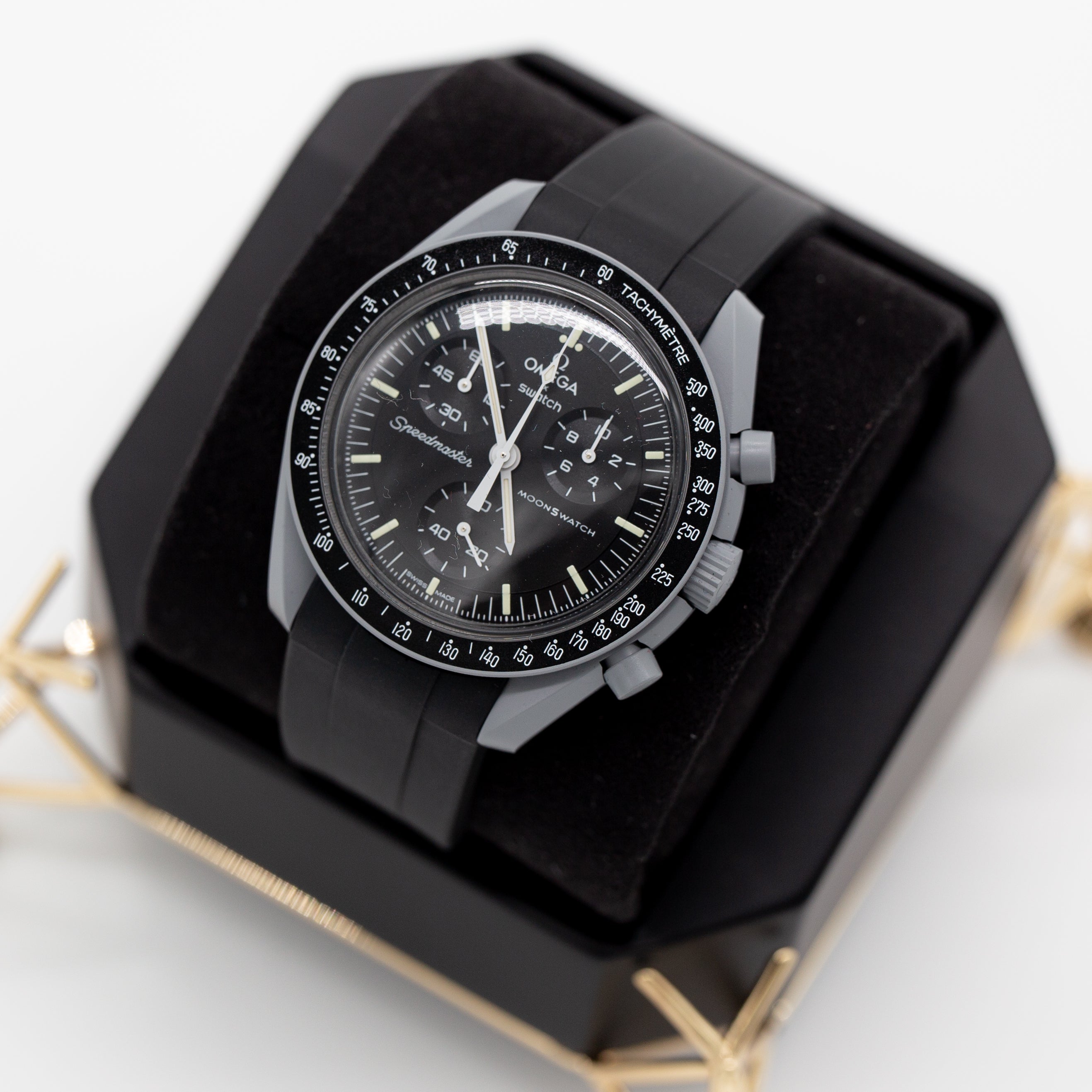 MoonSwatch Sleak Luxury Strap Black