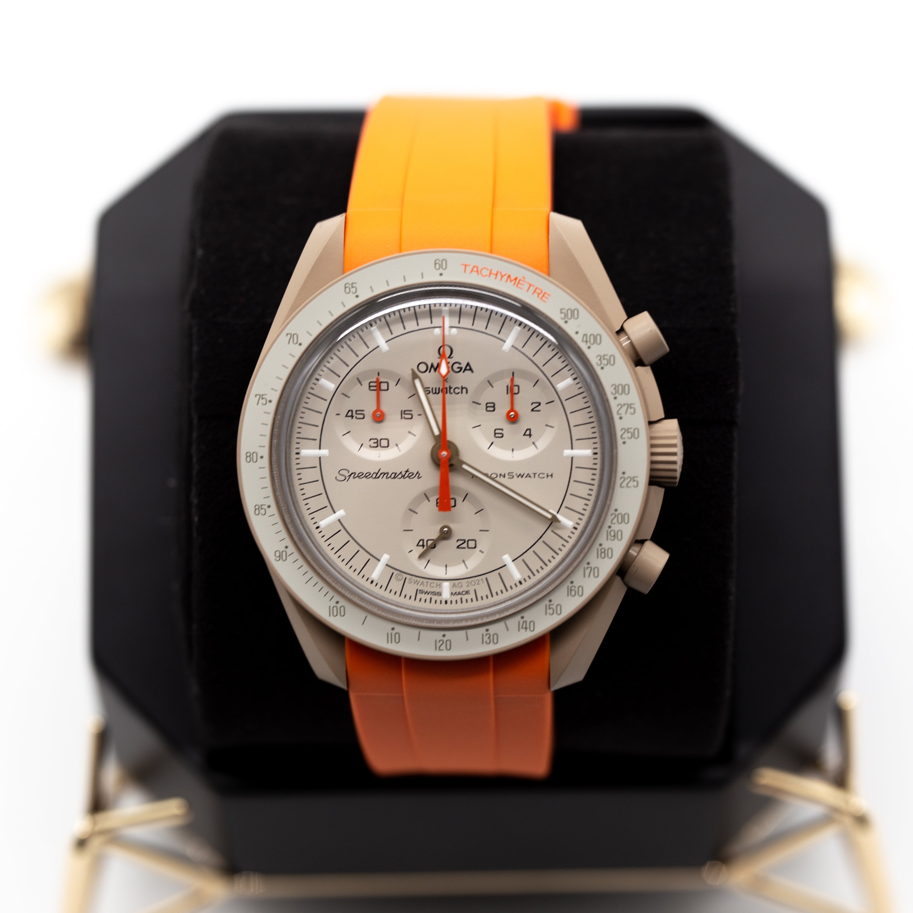 MoonSwatch Sleak Luxury Strap Orange