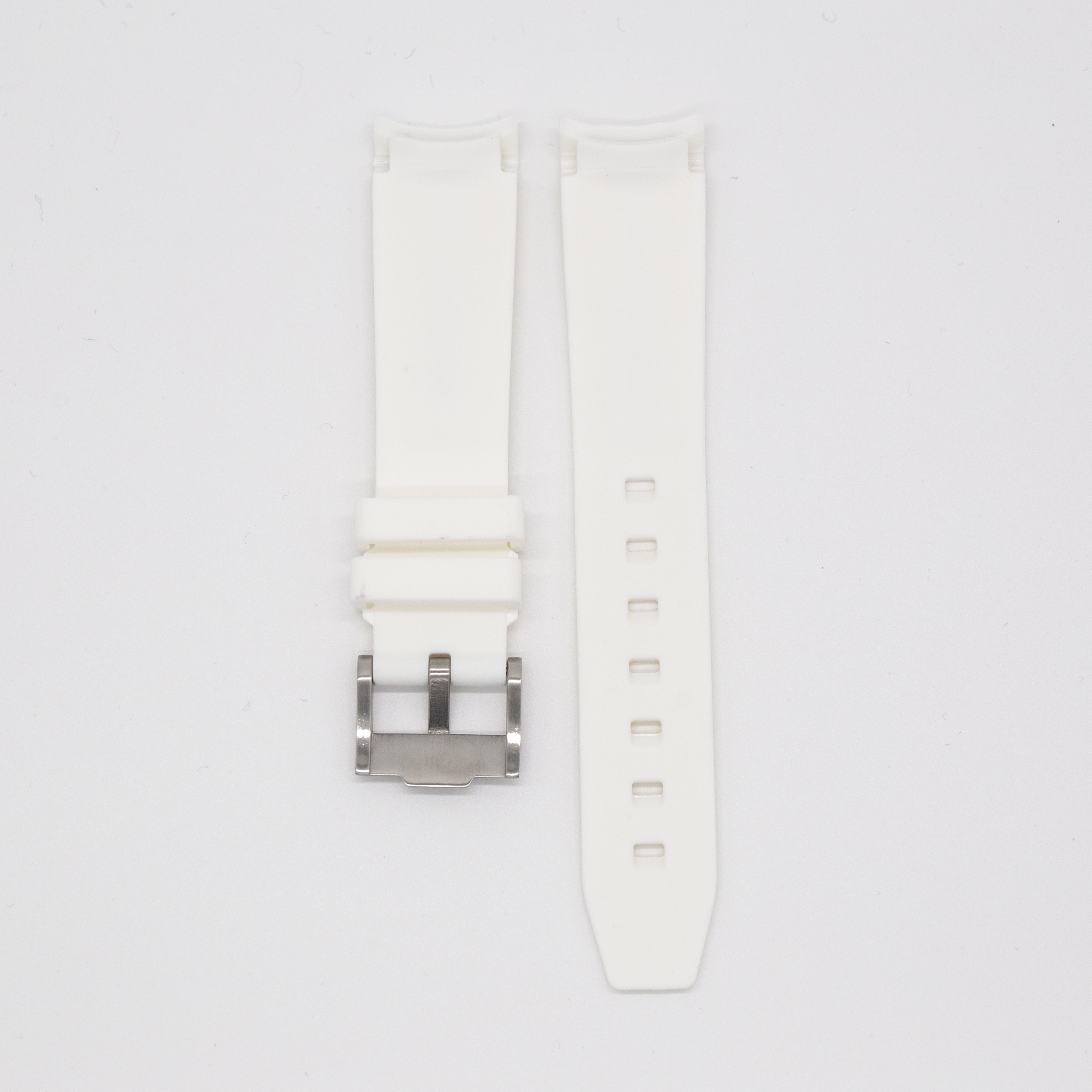 MoonSwatch Luxury Strap White "Red Accent"
