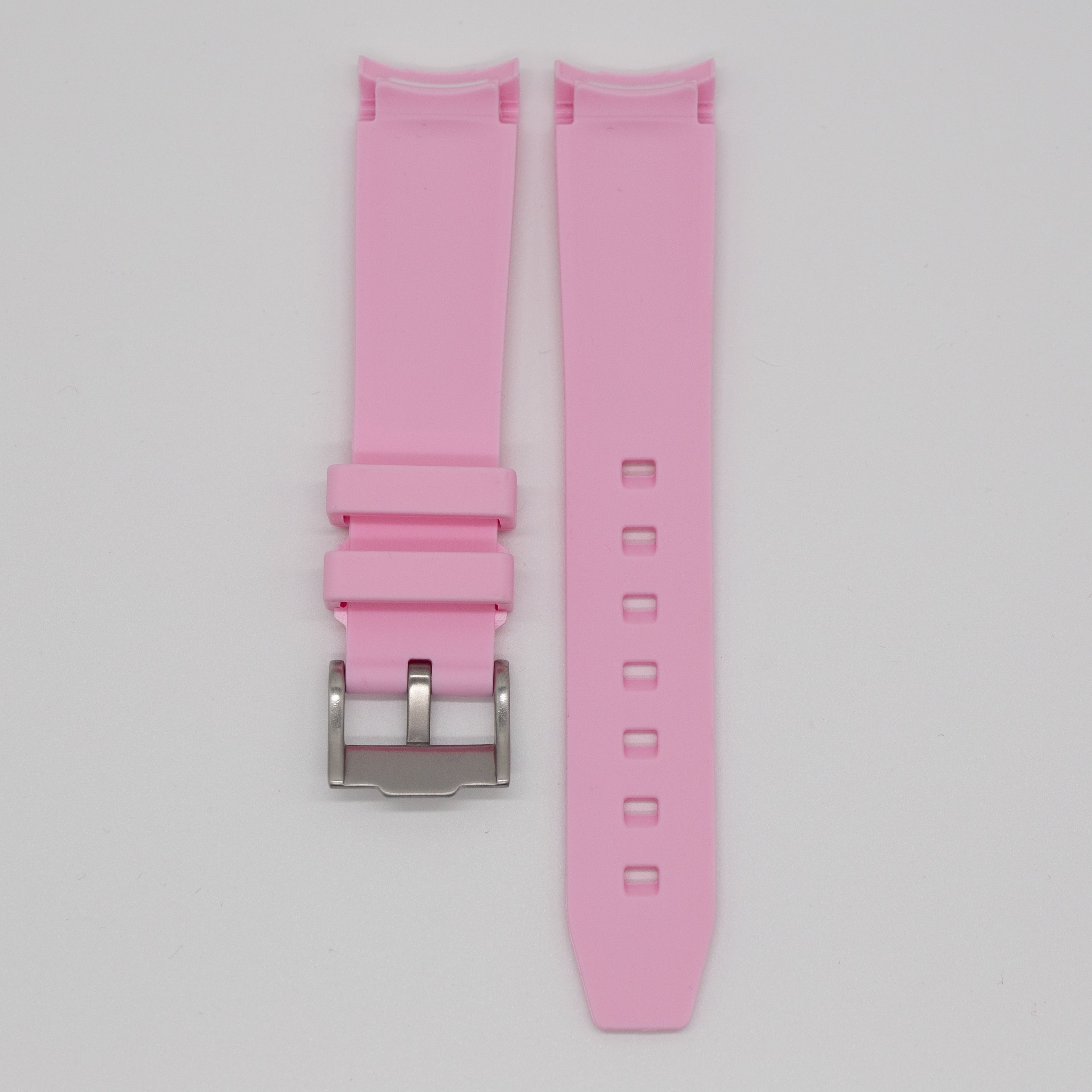 MoonSwatch Luxury Strap Pink "White Accent"