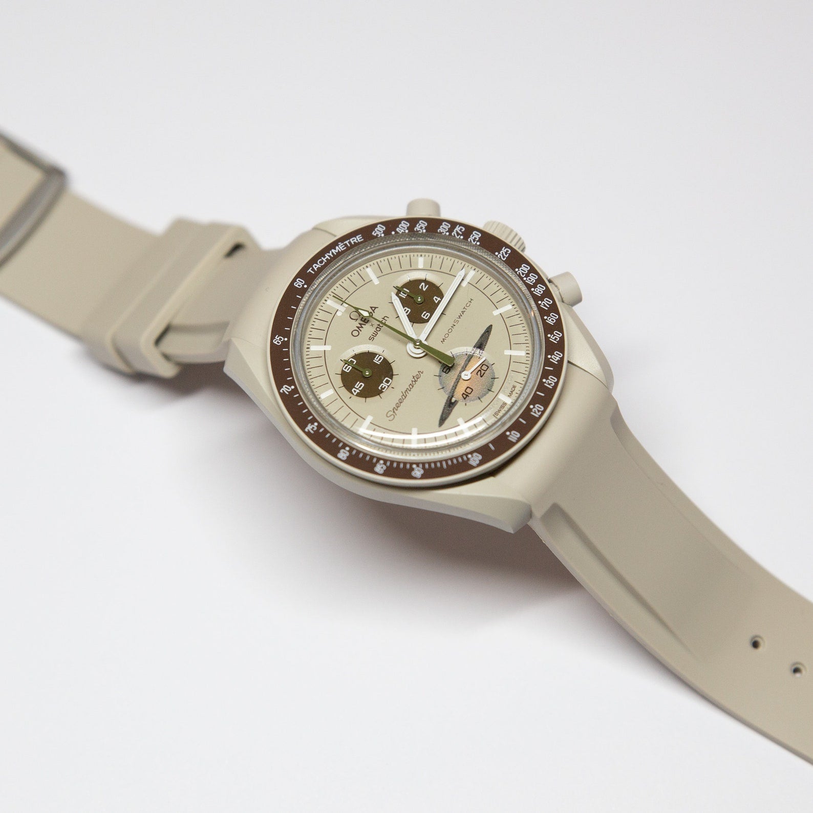 MoonSwatch Classic Strap Khaki | Mission to Jupiter & Saturn