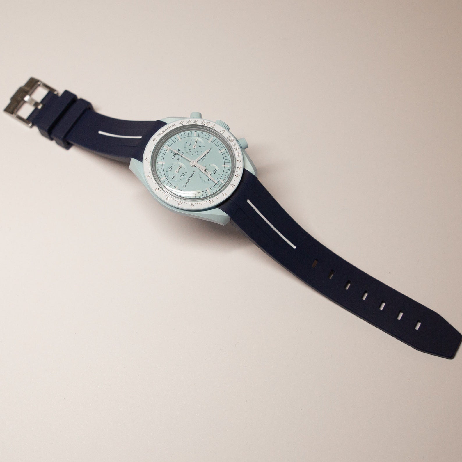 MoonSwatch Luxury Strap Navy Blue | Mission to Uranus