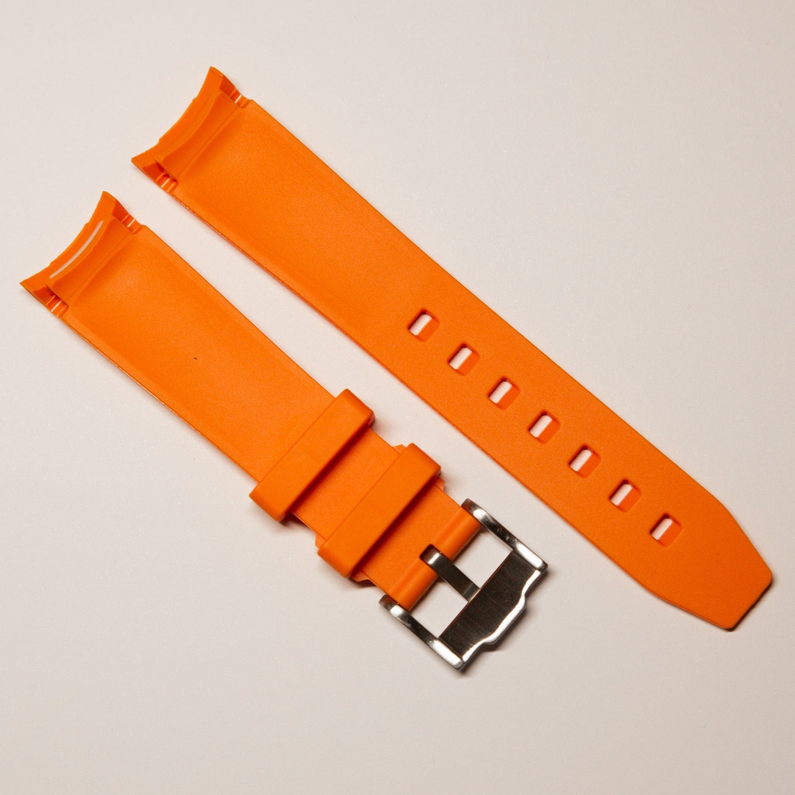 MoonSwatch Luxury Strap Orange "White Accent"